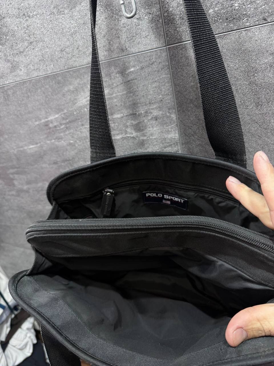 Polo Ralph Lauren Vintage Polo Sport Black Tote Bag 90s Handbag Size ONE SIZE - 22 Thumbnail