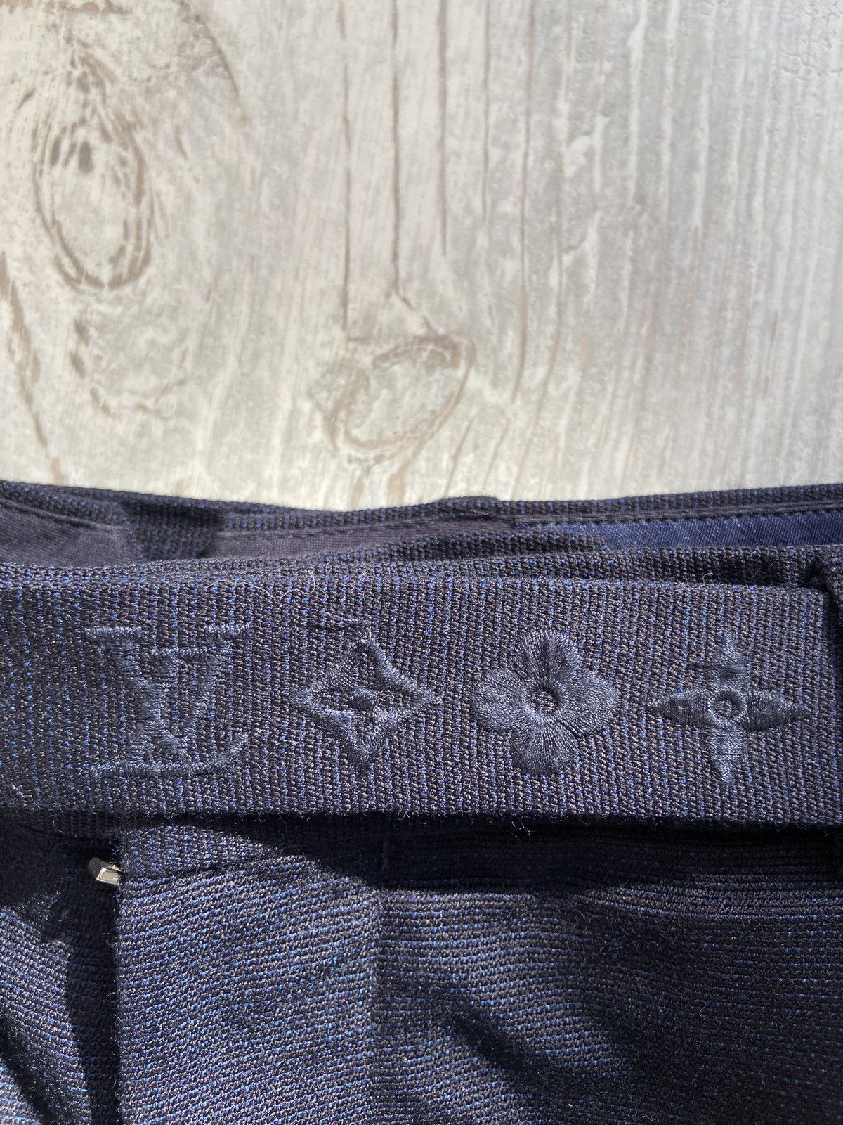 Louis Vuitton Louis Vuitton Navy Blue Formal Belt Trouthers Size US 28 / EU 44 - 8 Thumbnail