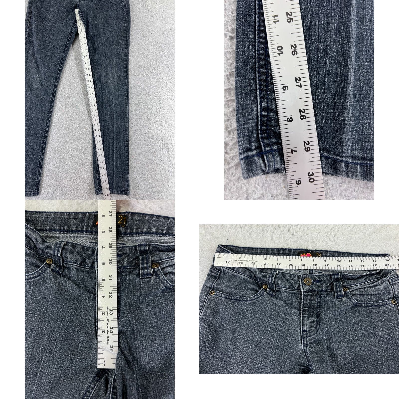 Forever 21 FOREVER 21 Jeans Womens 27 Black Denim Skinny Low Rise 26x30 Cotton Blend 5-Pocket Size 27" / US 4 / IT 40 - 8 Thumbnail