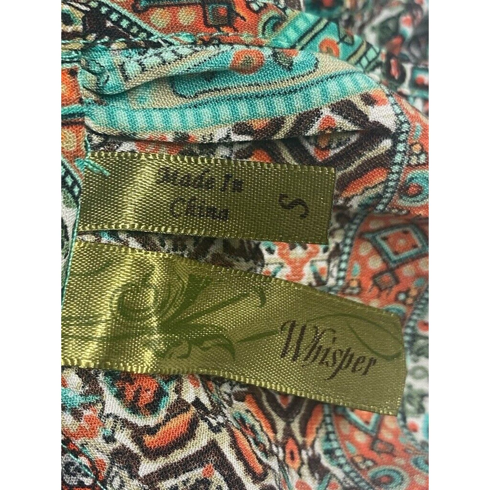 Other Whisper Womens Faux wrap Romper Green Floral V Neck S Size 29" - 11 Thumbnail