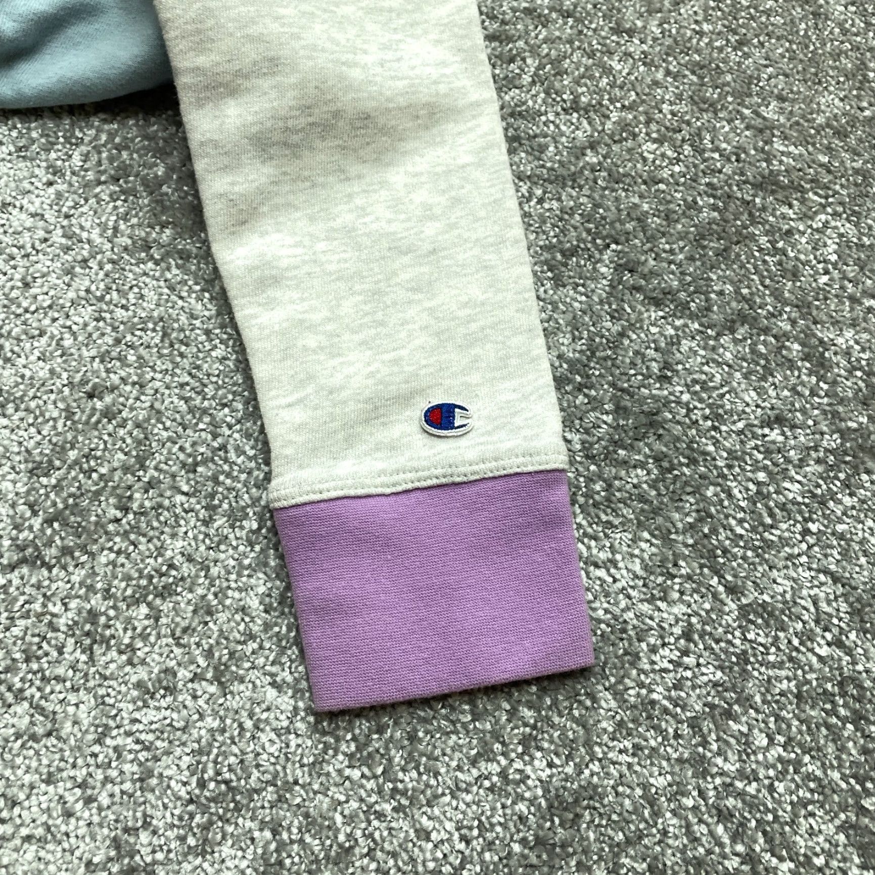 Champion Champion Hoodie Sweatshirt Womens S Gray Purple Hooded Pullover Crew Neck Long Sleeve Jersey Fleece Size S / US 4 / IT 40 - 7 Thumbnail
