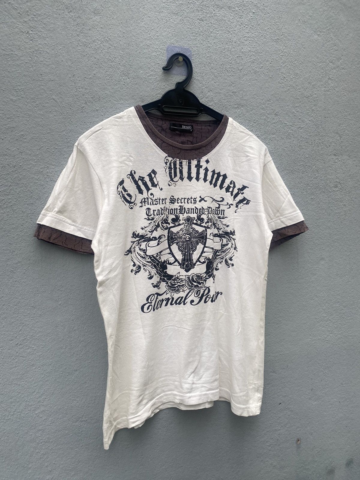 Japanese Brand y2k Desio The Ultimate Double Layer Poem Tshirt Size US M / EU 48-50 / 2 - 2 Thumbnail