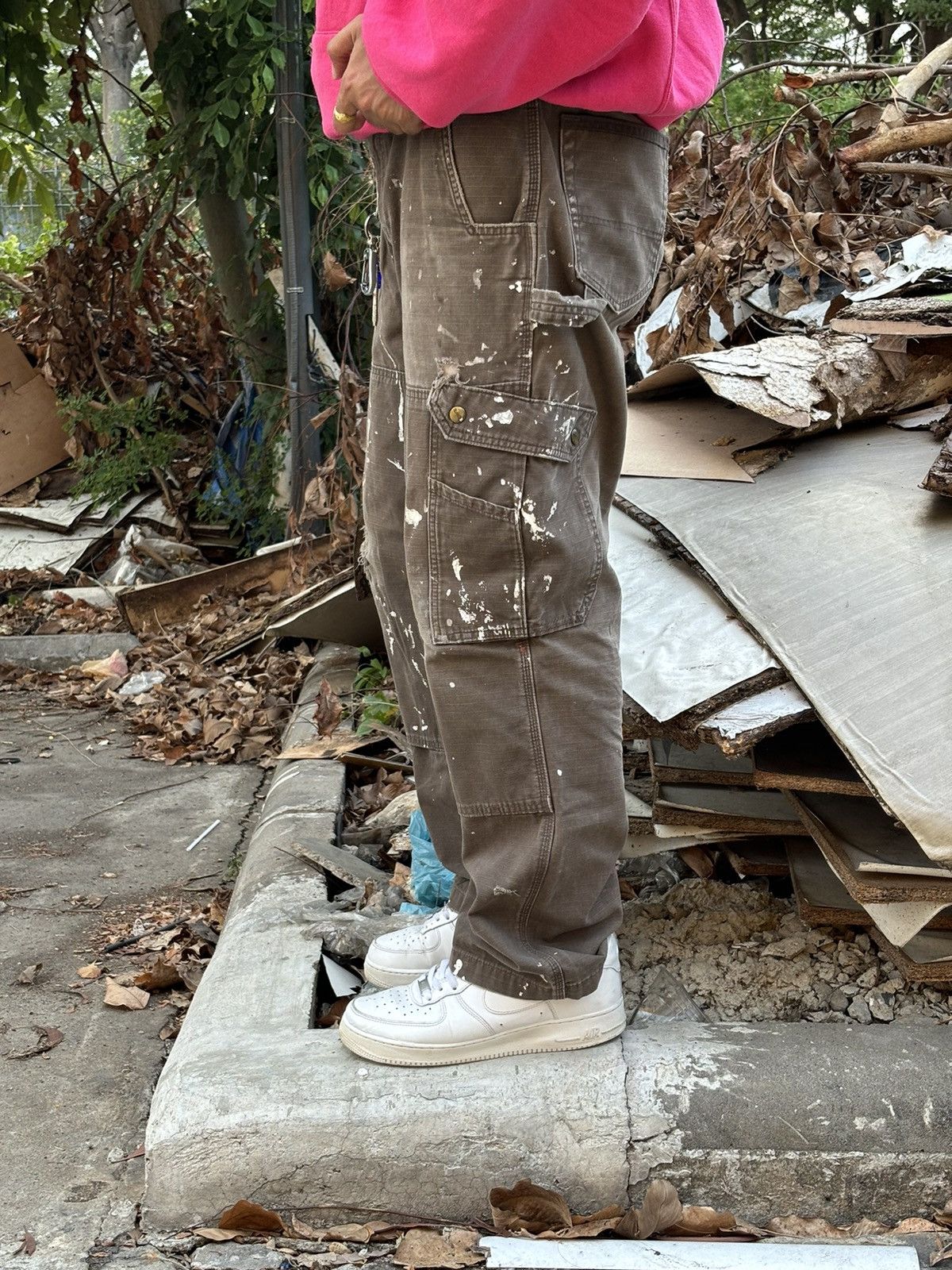 Carhartt CARHARTT RIPSTOP BROWN FADED CARGO PANTS WORKWEAR Size US 36 / EU 52 - 11 Thumbnail