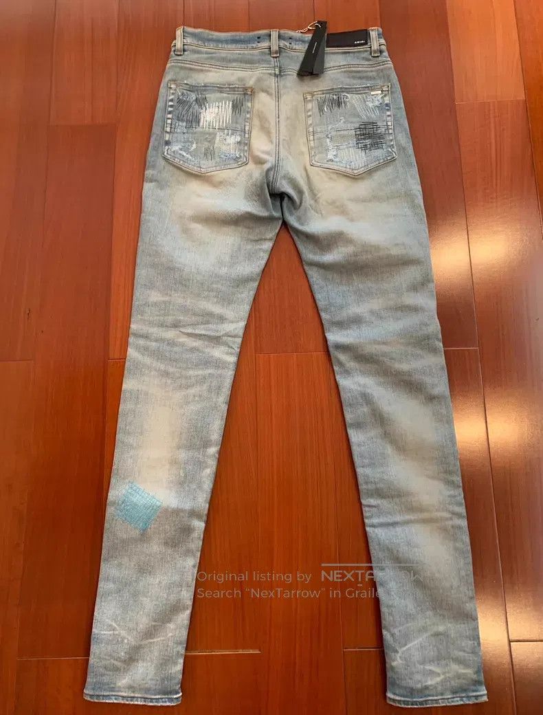 Amiri Amiri Classic patched and torn denim jeans Size US 31 - 2 Thumbnail