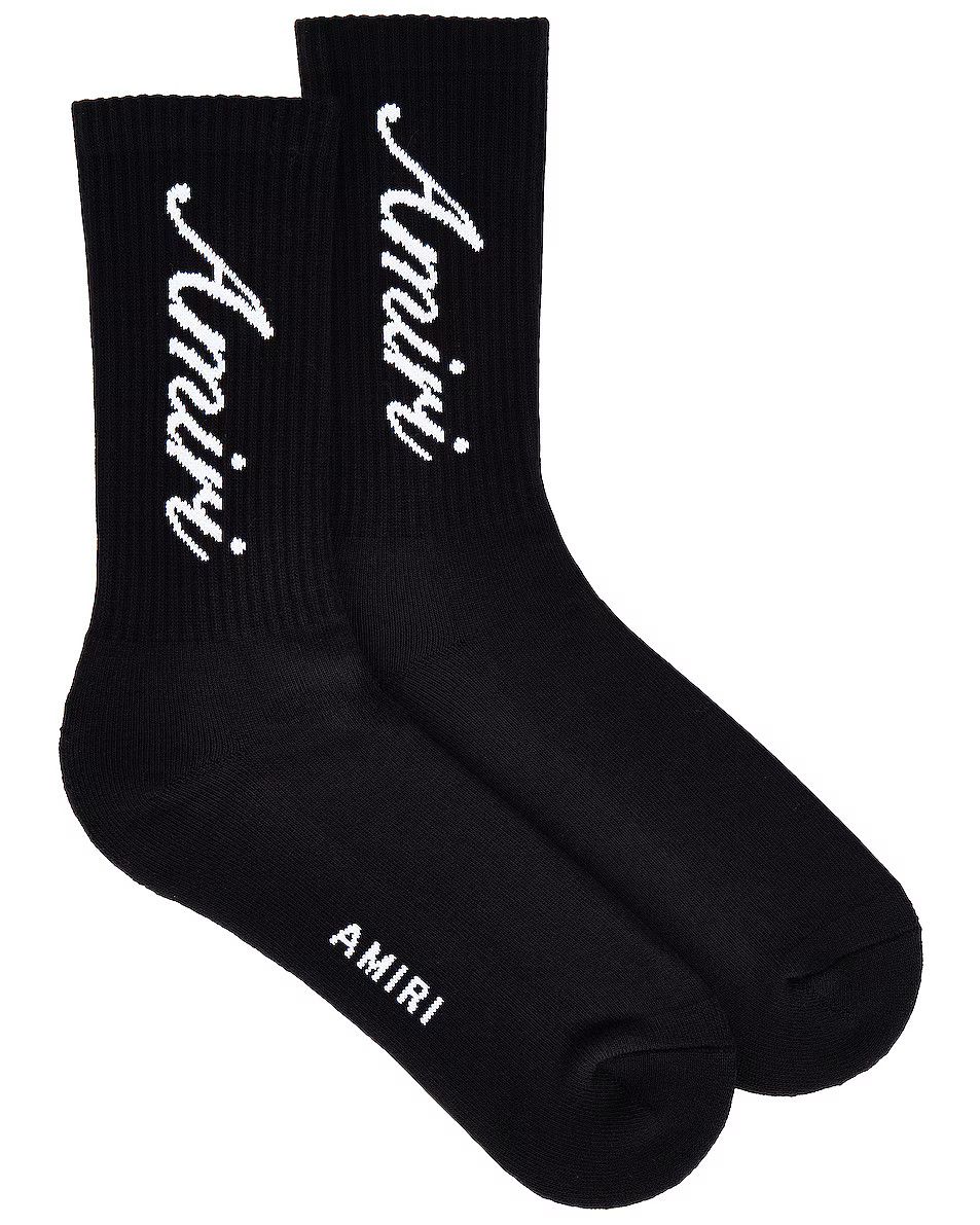 Amiri o1mle0426 Size : 41/42 / Script Tube Socks in White Size ONE SIZE - 1 Preview