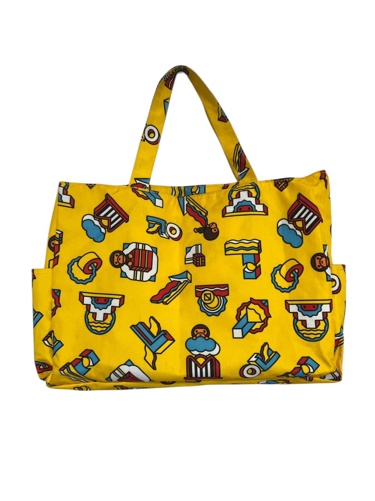 Bape Bape Baby Milo Tote Bag Bape Kids Block Pattern Yellow Size ONE SIZE - 4 Thumbnail