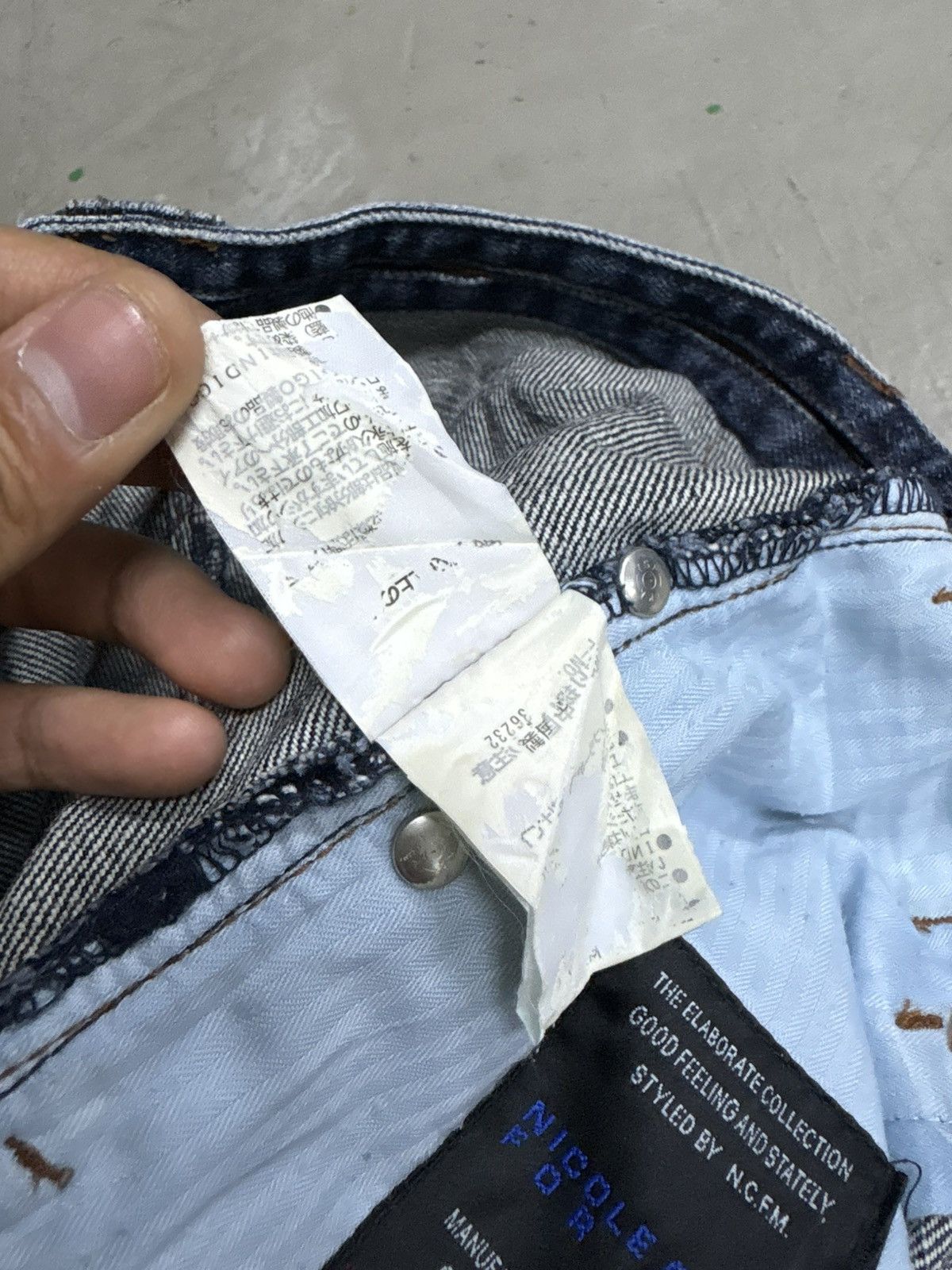 Tornado Mart 🥵Nicole club for men // Distressed Indigo Flared Denim Size US 31 - 24 Thumbnail