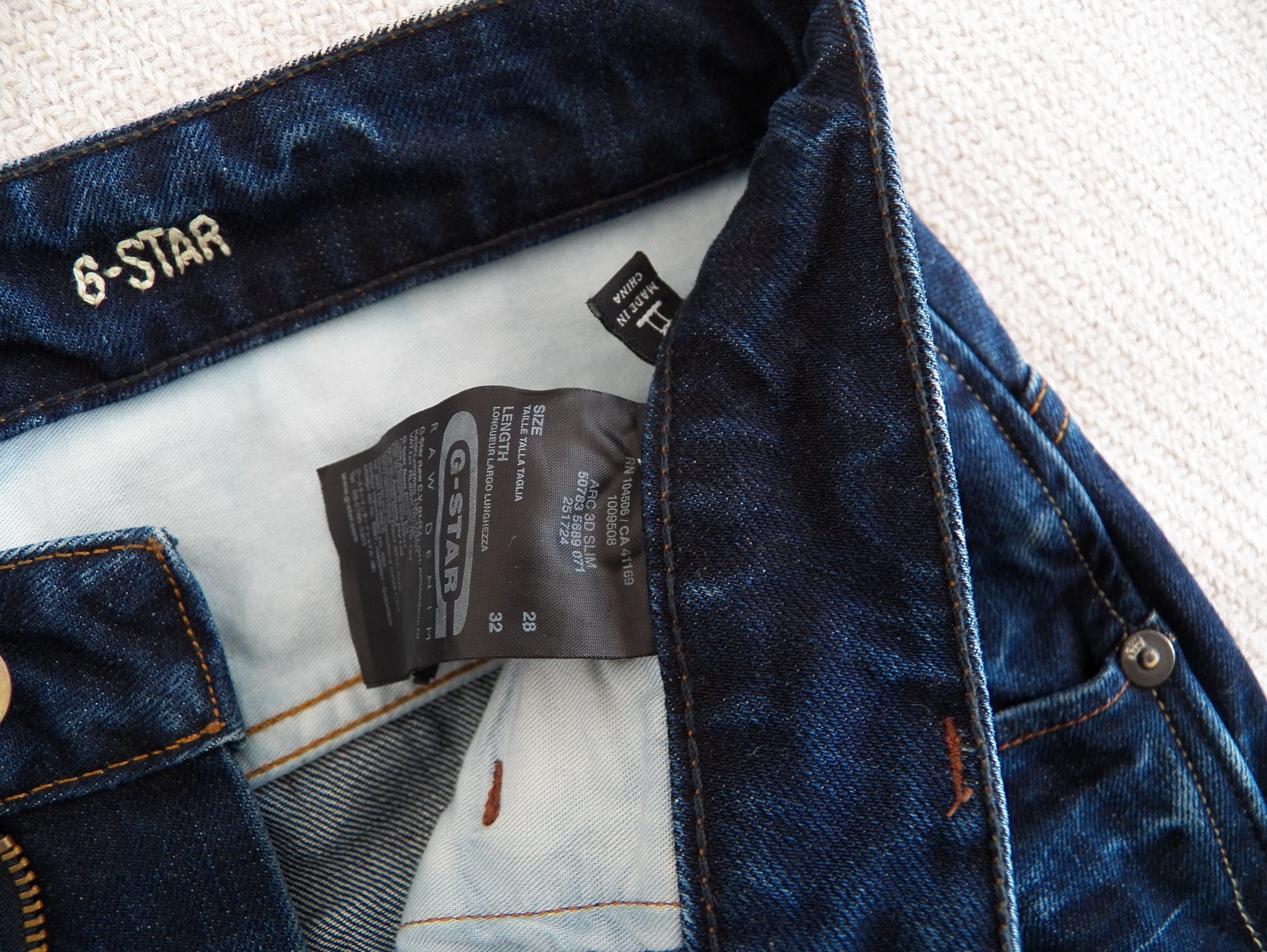 G-Star G-Star RAW Arc 3D Slim Jeans W28 L32 Indigo Aged Distressed Size US 28 / EU 44 - 9 Thumbnail