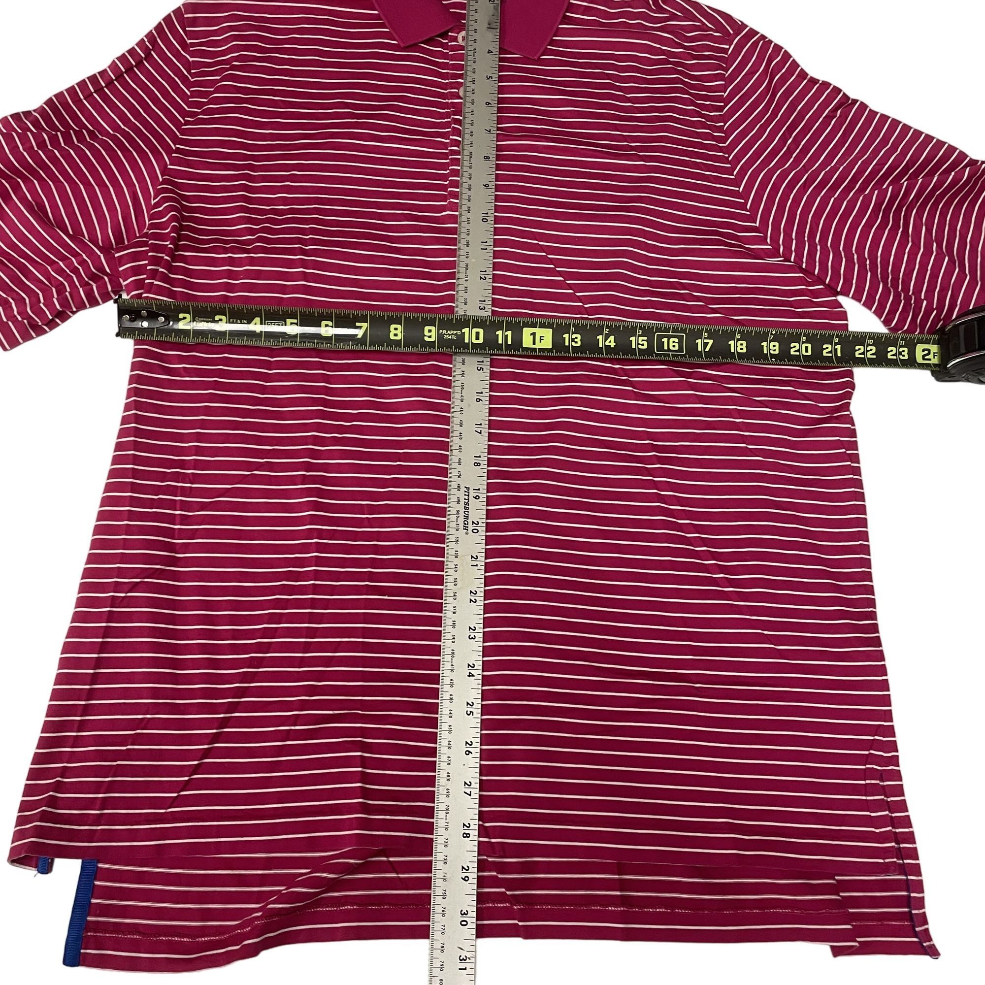 Polo Ralph Lauren Ralph Lauren Men's Maroon Magenta POLO GOLF Pima Cotton Stri Size US L / EU 52-54 / 3 - 4 Thumbnail