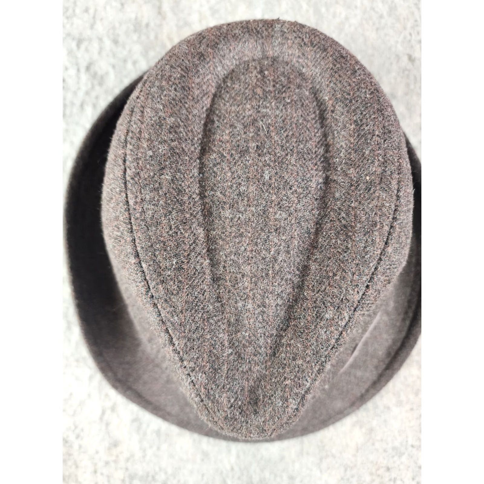 Stetson Stetson Fedora Hat Brown Polyester Tweed Herringbone Size L/X-Large Men Classic Style Size ONE SIZE - 2 Thumbnail