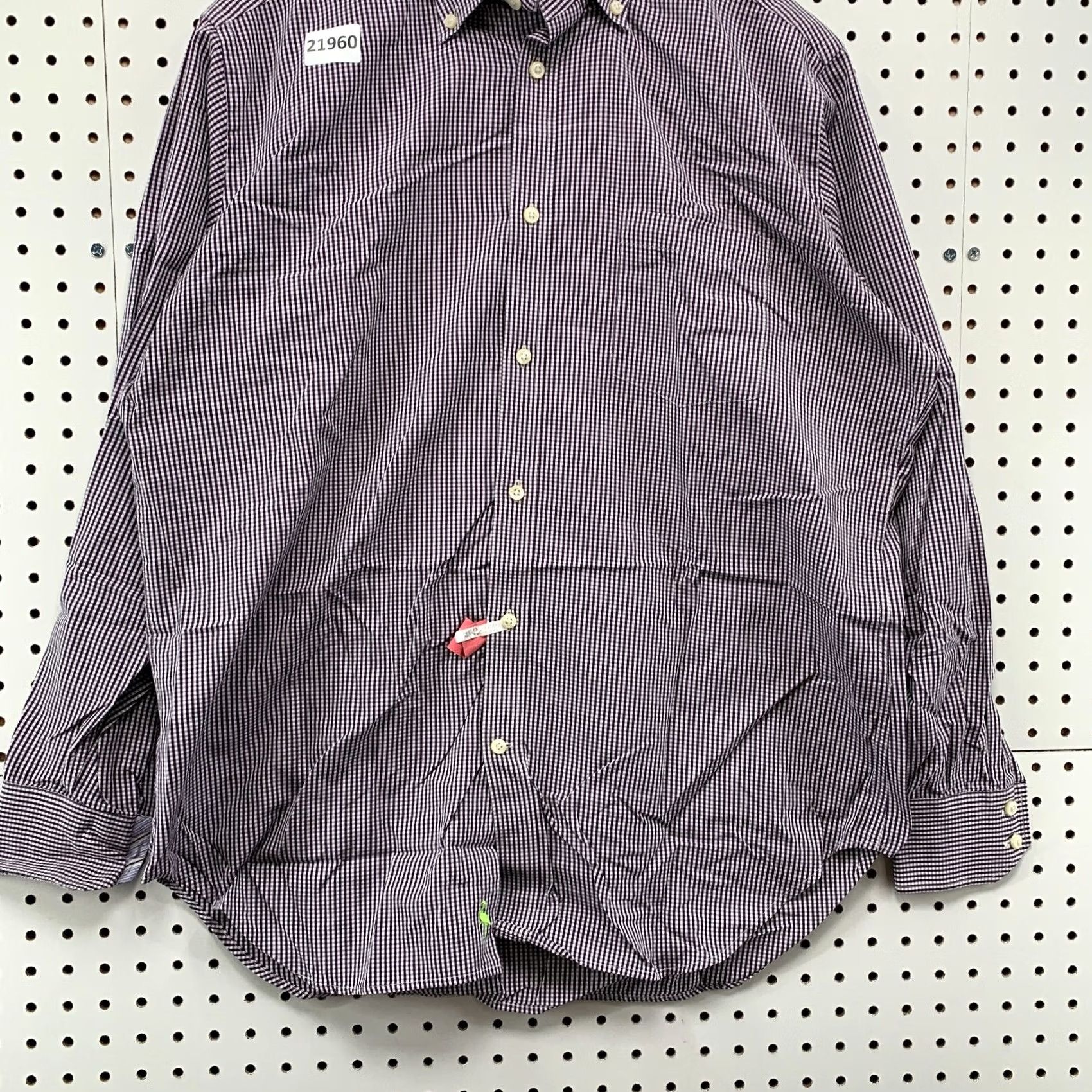 Tailorbyrd TailorByrd Button Down Shirt Purple White Check Long Sleeve Mens Large Size US L / EU 52-54 / 3 - 7 Thumbnail