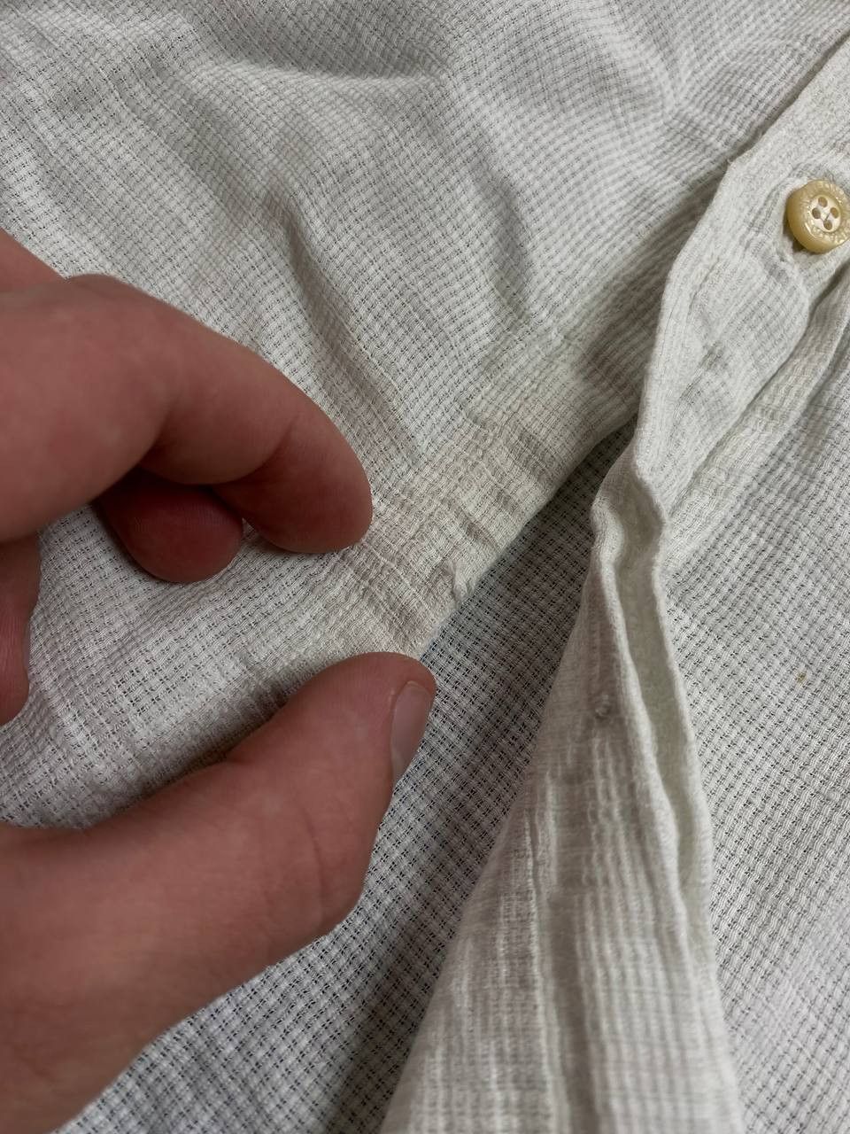 Valentino × Vintage Vintage Valentino Light Blue Pocket Logo Button Up Shirt Size US XL / EU 56 / 4 - 2 Thumbnail