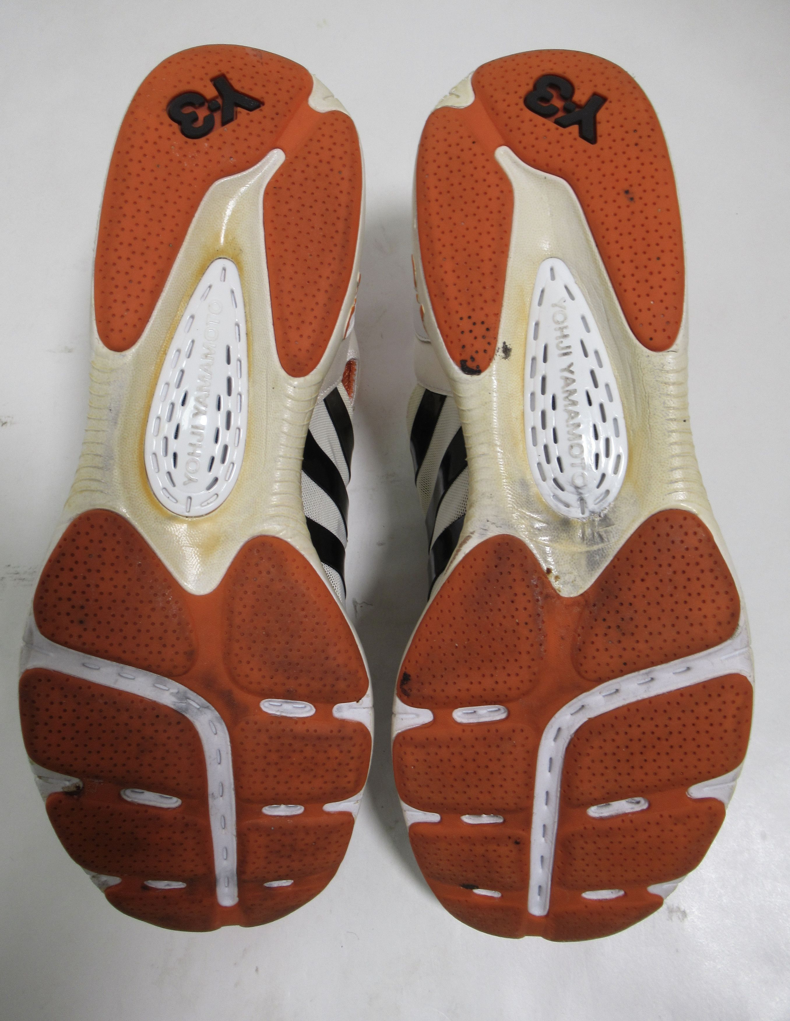 Y-3 Y-3 Breathable Leather Mesh Sneaker White Orange G17526 Size US 11.5 / EU 44-45 - 5 Thumbnail
