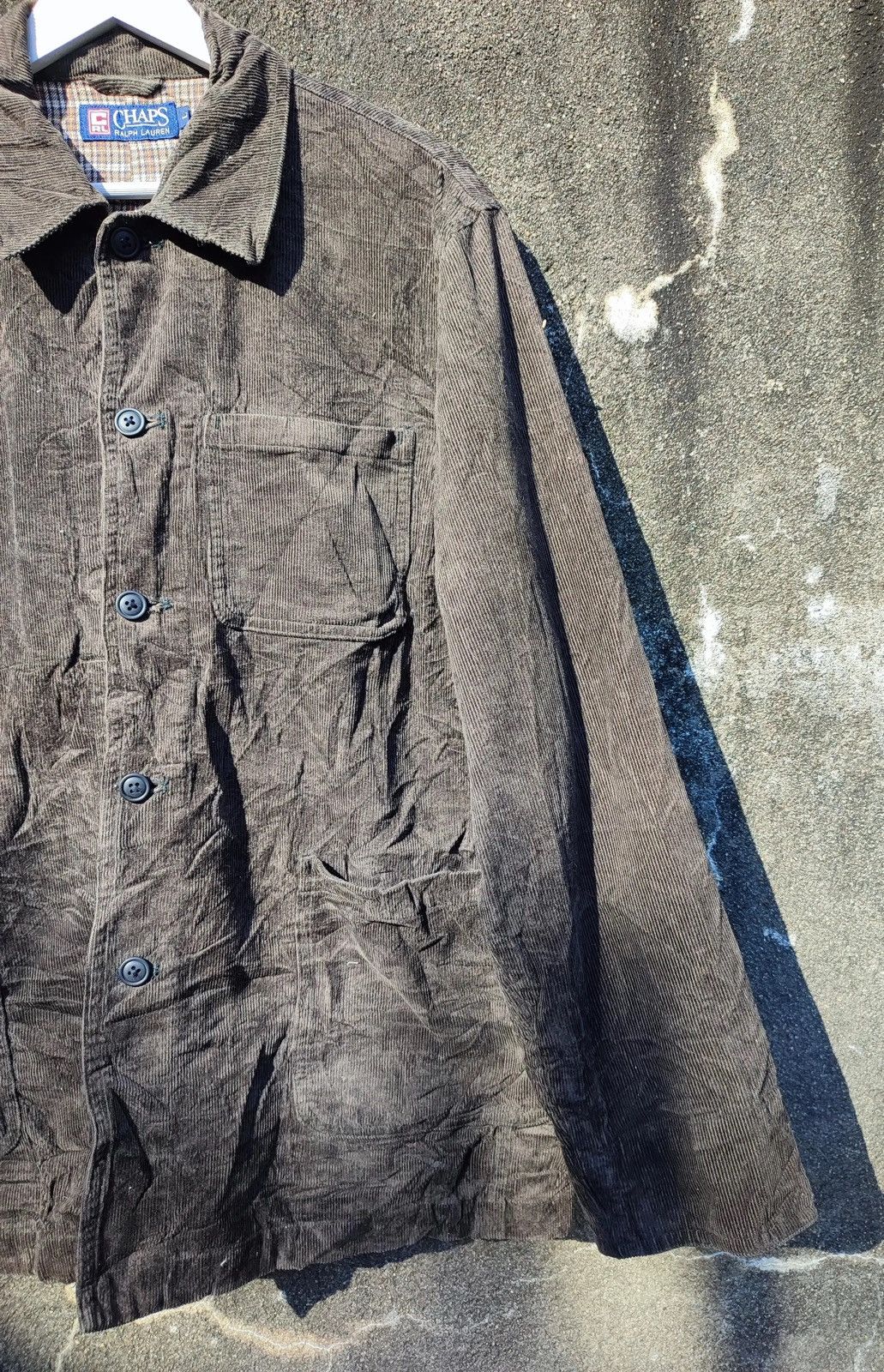 Chaps Ralph Lauren × Ralph Lauren × Vintage Vintage Chaps Ralph Lauren Brown Crinkle Chore Jacket Size US L / EU 52-54 / 3 - 4 Thumbnail