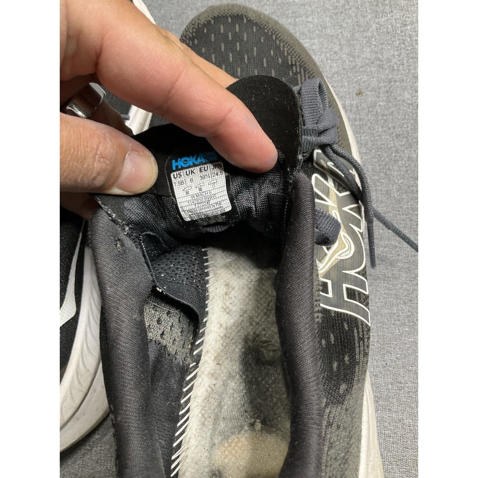 Hoka Hoka One One Mach 6 Womens Black And White Size 7.5 Running Size US 7.5 / IT 37.5 - 8 Thumbnail
