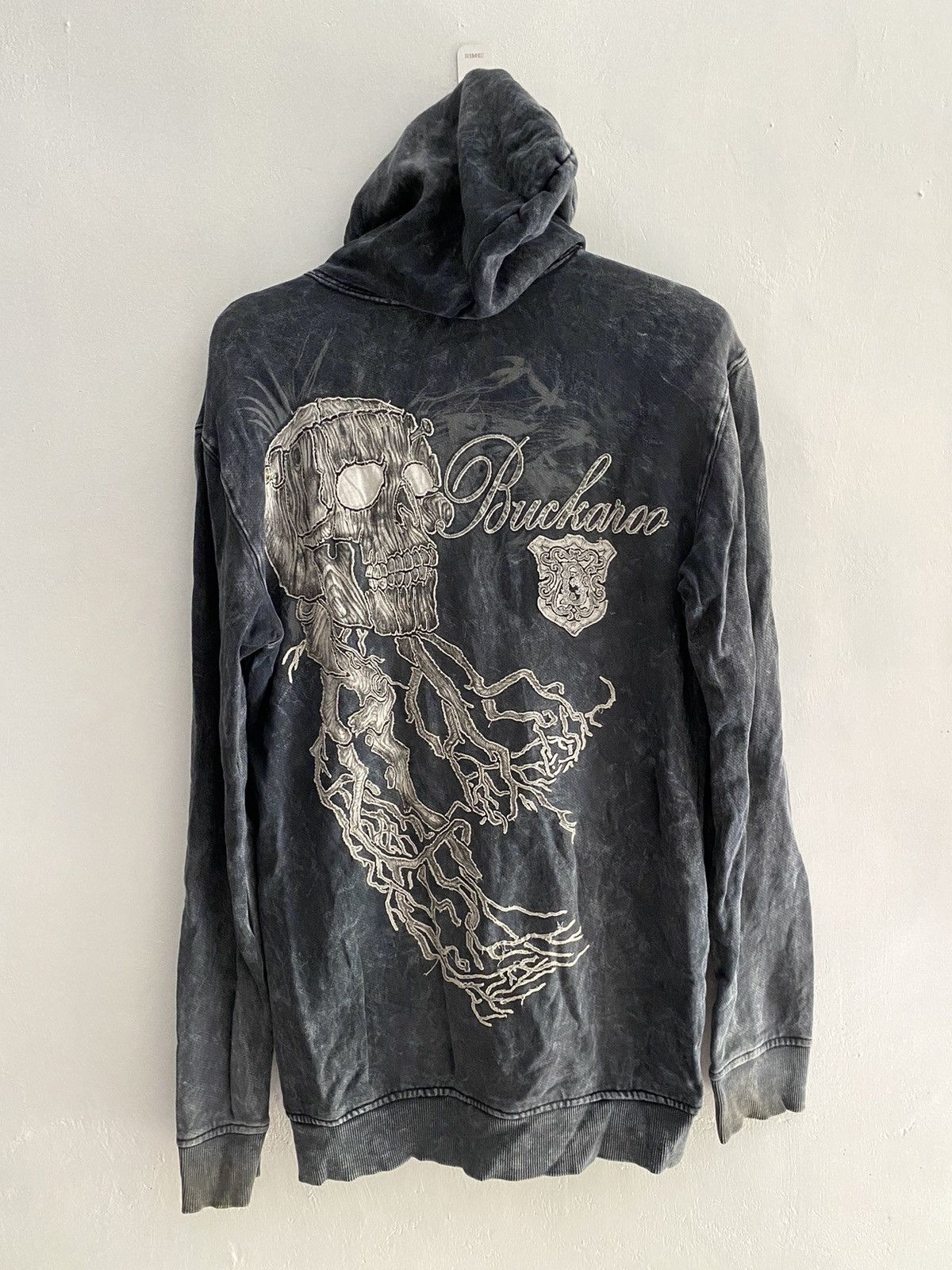If Six Was Nine × Japanese Brand × Le Grande Bleu (L.G.B.) Buckaroo patch skull wash black hoodie Size US L / EU 52-54 / 3 - 2 Thumbnail