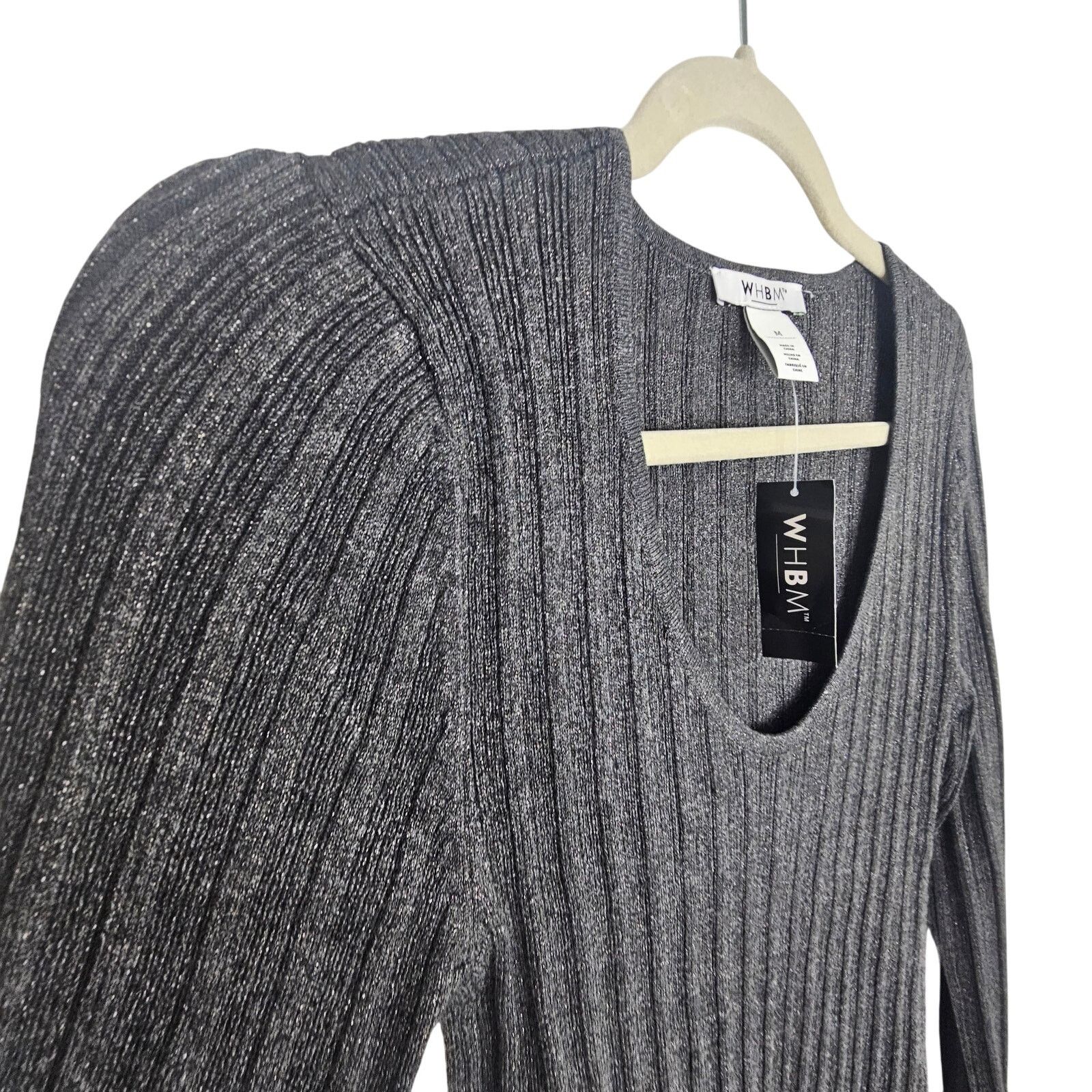 White House Black Market White House Black Market Womens Ribbed Scoop Neck Sweater M Size M / US 6-8 / IT 42-44 - 5 Thumbnail