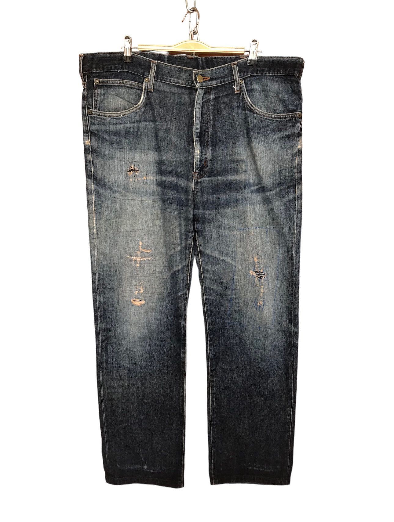 Number (N)ine × Undercover Vintage Wrangler Distressed Denim Jeans Size US 38 / EU 54 - 2 Thumbnail