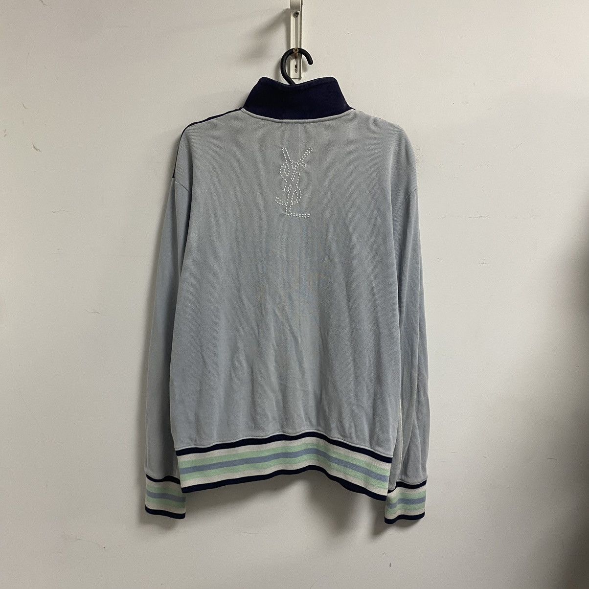 Yves Saint Laurent Vintage yves saint lauren distressed ysl zip hoodie Size US L / EU 52-54 / 3 - 1 Thumbnail