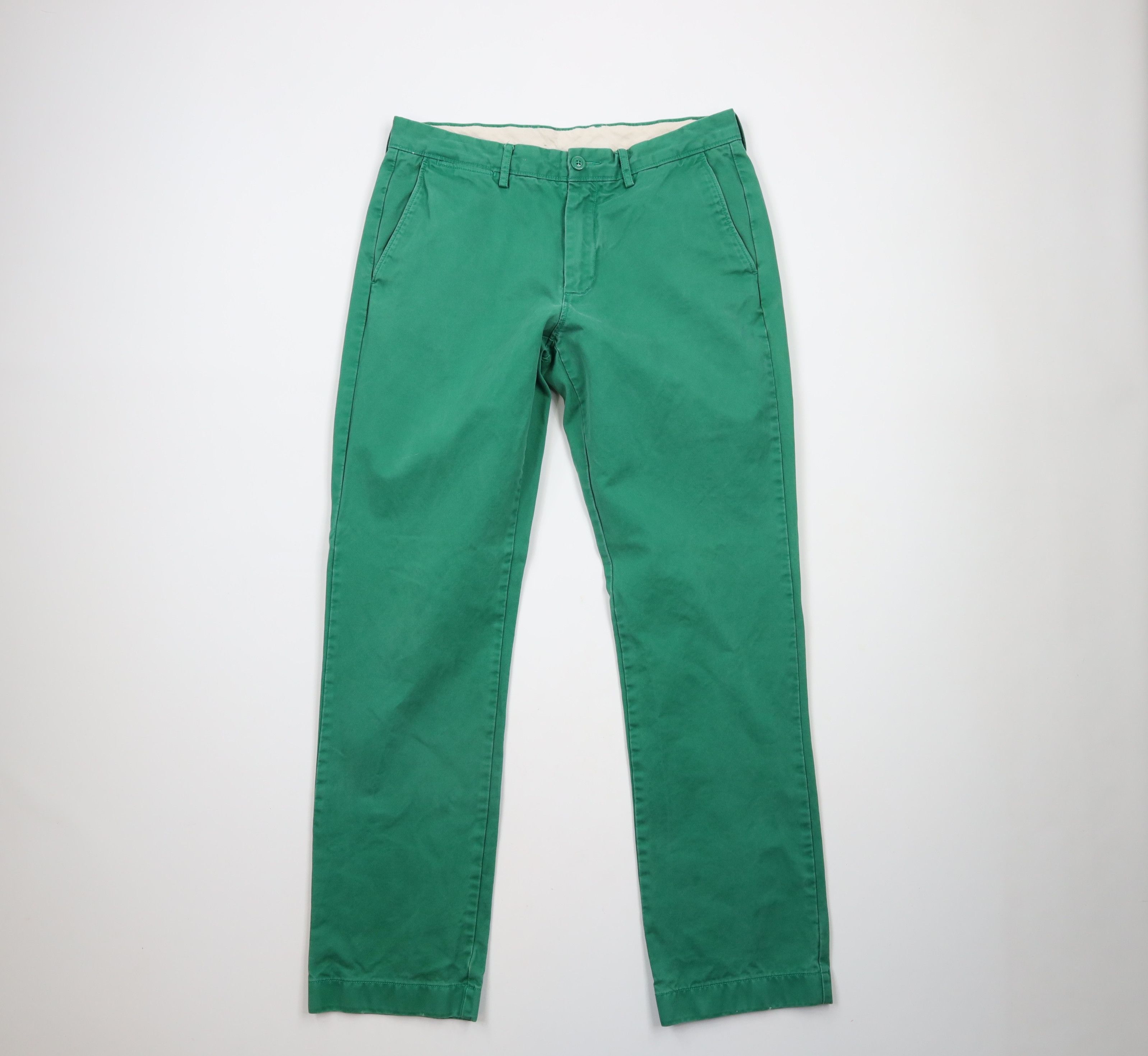 J.Crew × Vintage J Crew Urban Slim Fit Broken In Chino Pants Green Cotton Size US 32 / EU 48 - 1 Thumbnail