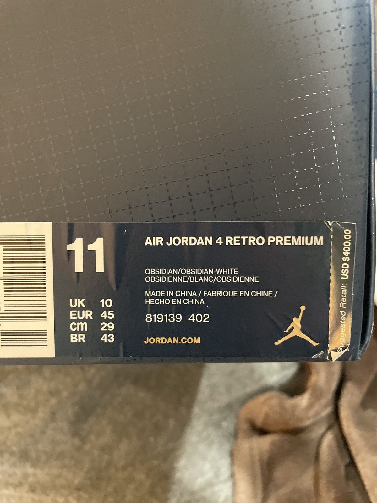 Jordan Brand Air Jordan 4 Premium Obsidian Size 11 Size US 11 / EU 44 - 9 Thumbnail