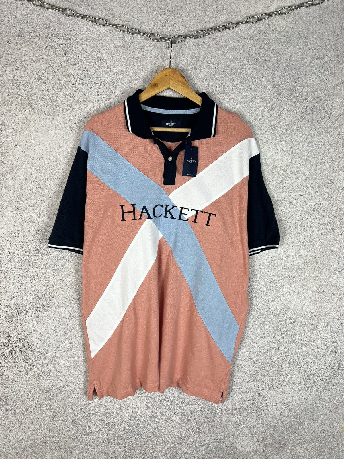 Hackett New! Hackett London Big Logo Polo Shirt Size US XXL / EU 58 / 5 - 1 Thumbnail