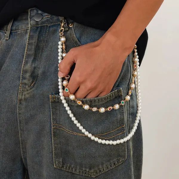 Japanese Brand MinPepper x Naoko imalist Stainless Steel Pants Chain Silver Size ONE SIZE - 5 Thumbnail