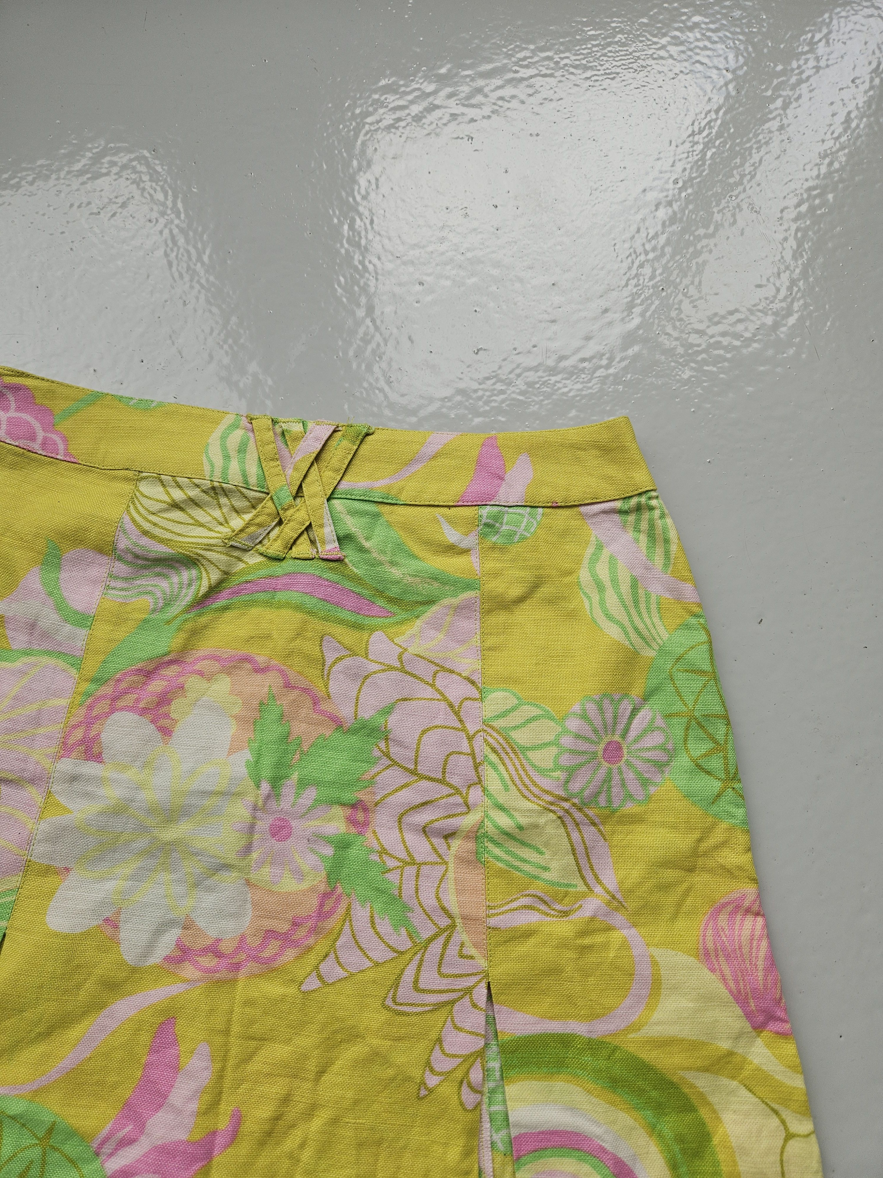 Dolce & Gabbana Dolce & Gabbana floral print linen & cotton mini skirt Size 26" / US 2 / IT 38 - 7 Thumbnail