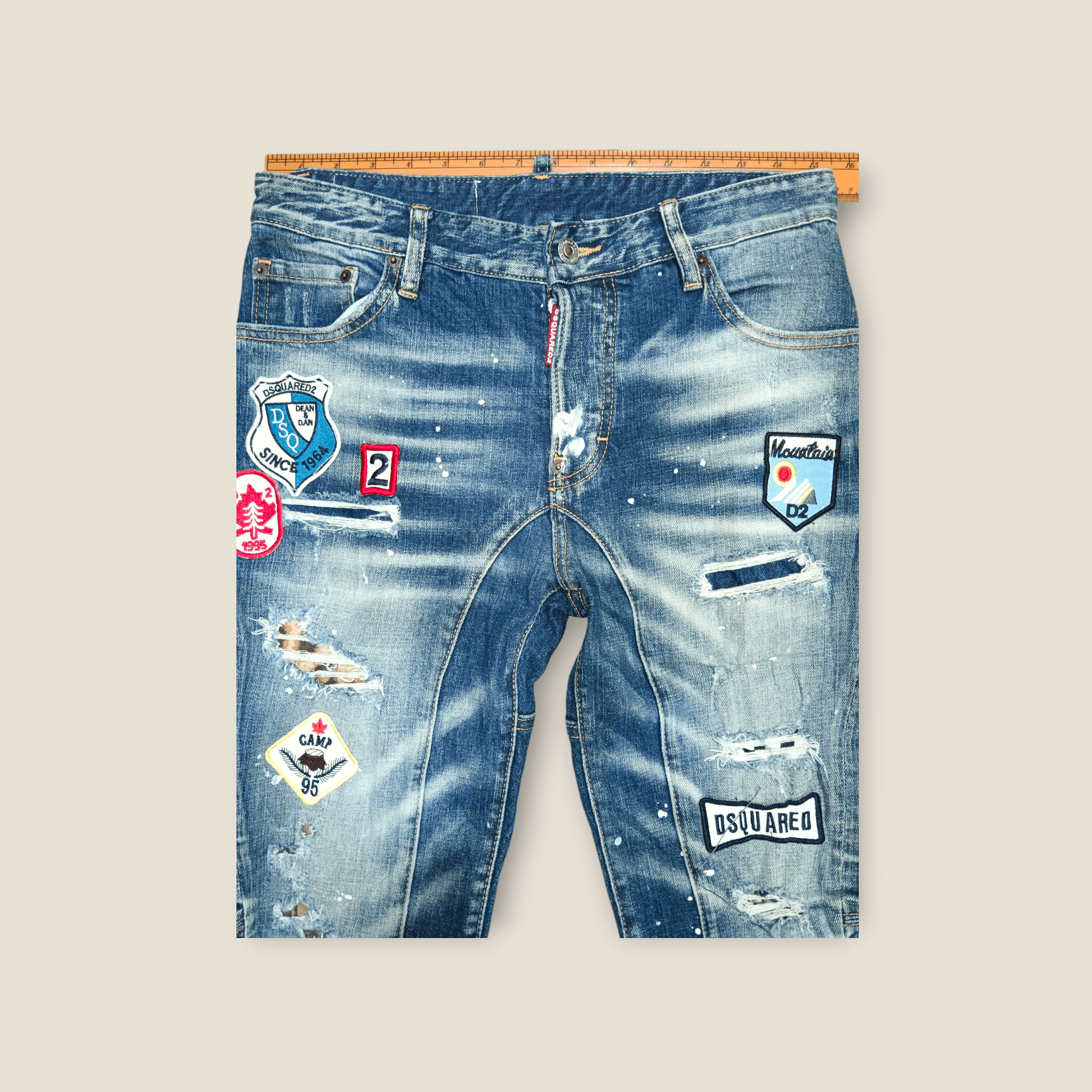 Dsquared2 Rare!!!🇯🇵 Dsquared2 🇯🇵 Distressed Patches Skinny Jeans Size US 30 / EU 46 - 6 Thumbnail