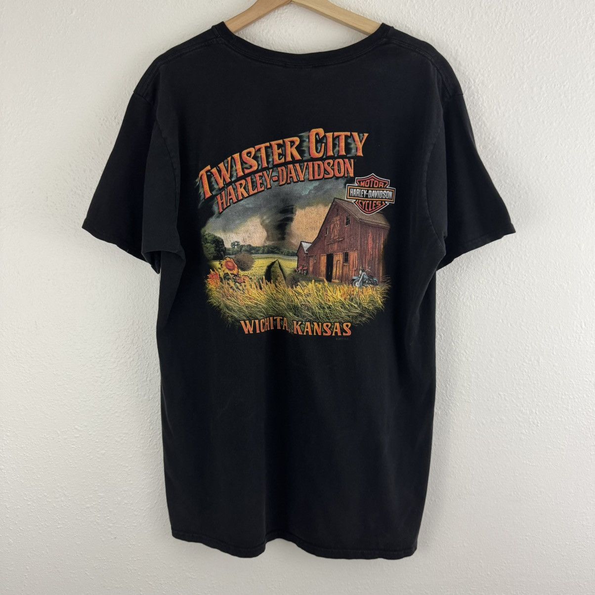 Harley Davidson HARLEY DAVIDSON Black Devil Biker Twister City Graphic Tee Size US XL / EU 56 / 4 - 7 Thumbnail