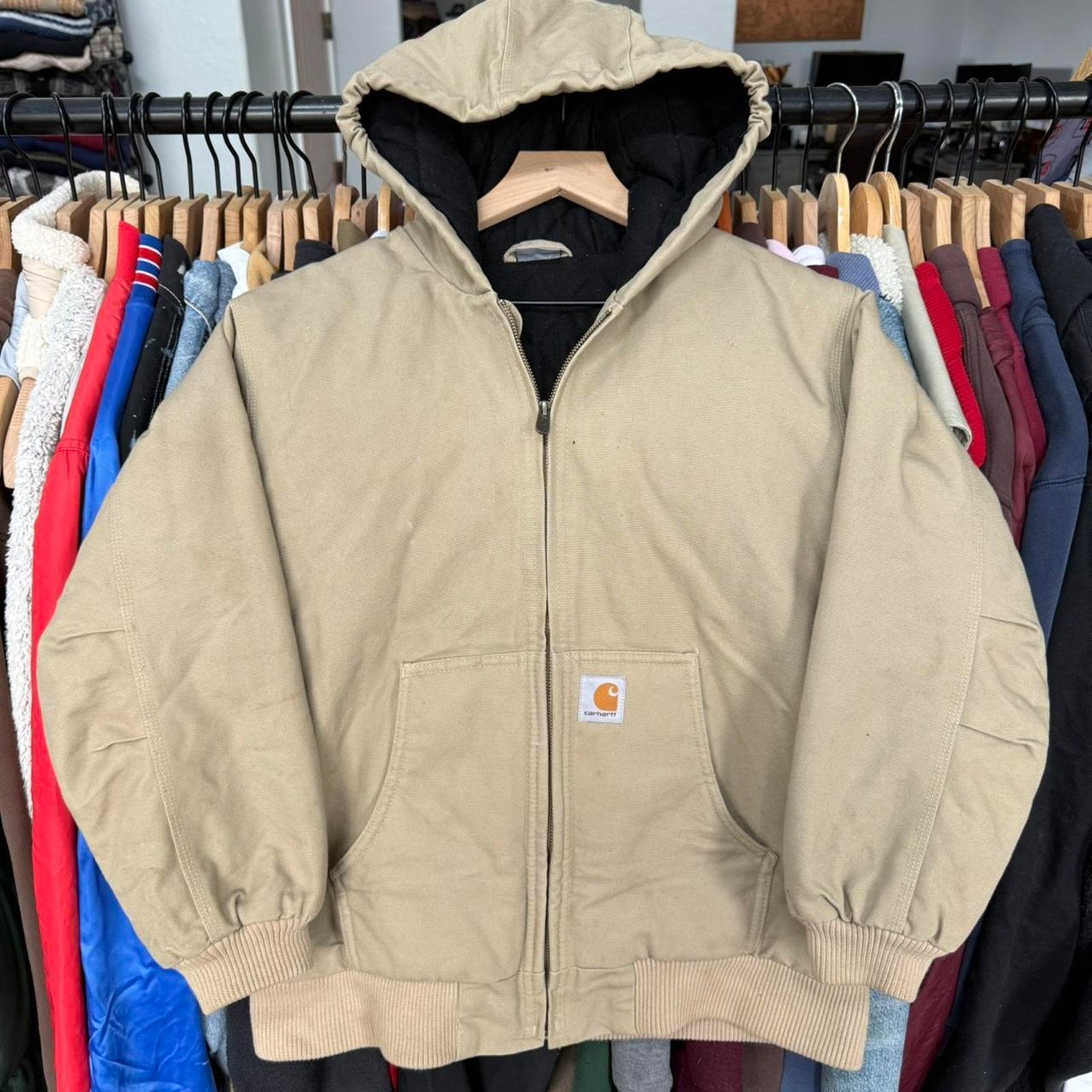 Carhartt Vintage Carhartt J130 Hooded Jacket Boys Large Size L / US 10 / IT 46 - 1 Thumbnail