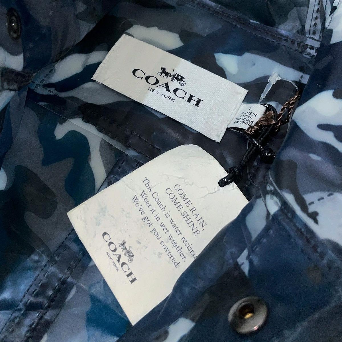 Coach Coach Printed Slicker Transparent Camo Rain Coat Size US M / EU 48-50 / 2 - 7 Thumbnail