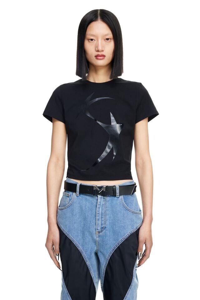 H&M × Mugler × Thierry Mugler Mugler x H&M Printed Fitted T-Shirt Size XS Size XS / US 0-2 / IT 36-38 - 5 Thumbnail
