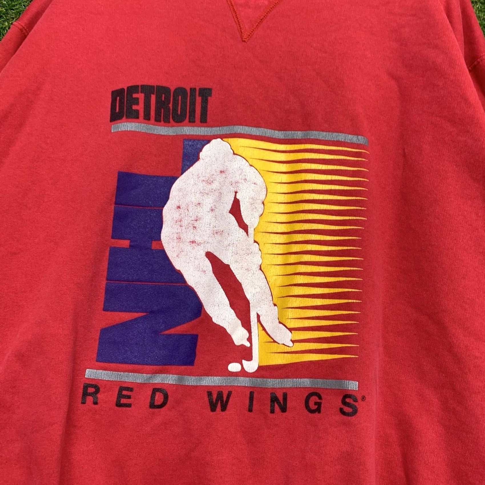 NHL VINTAGE Lee Sport Detroit Red Wings Sweatshirt Mens L Crew NHL 90s Red Nike? Size US L / EU 52-54 / 3 - 3 Thumbnail