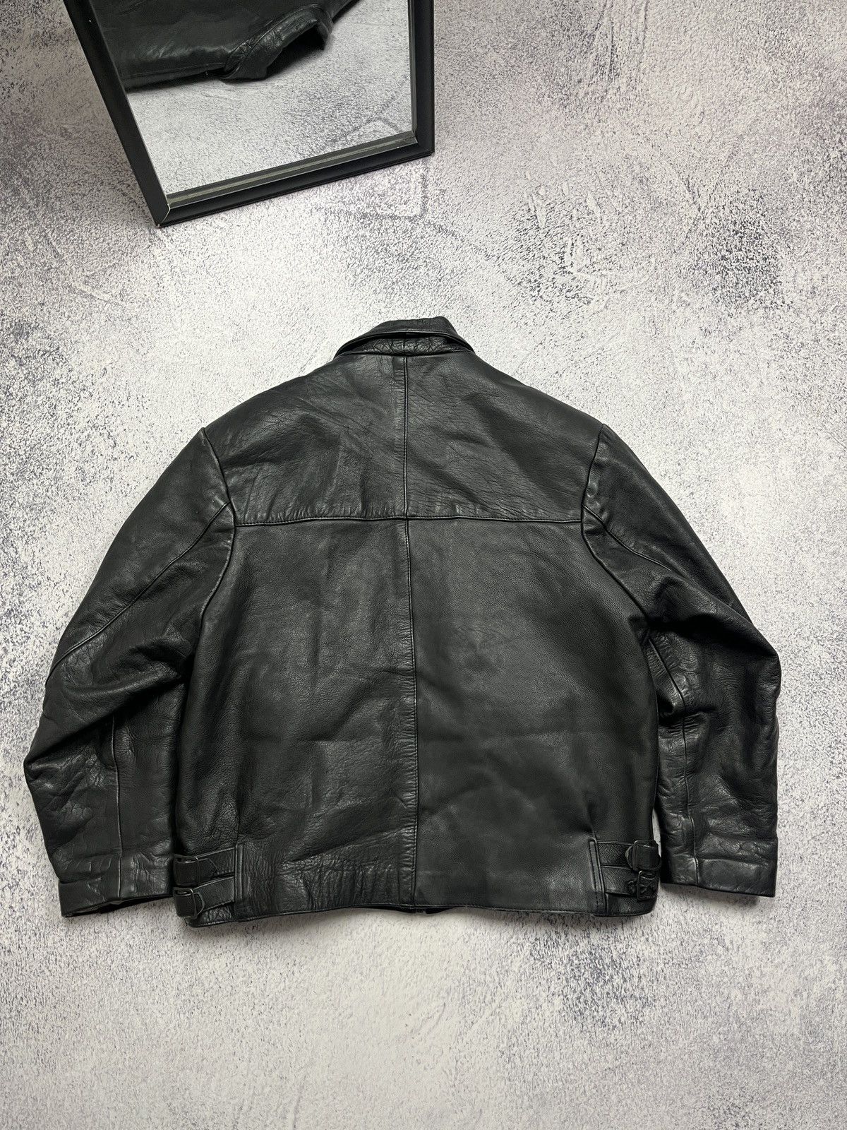 AMI Y2K Vintage AMI Leather Jacket Moto Streetwear Style USA VTG Size US S / EU 44-46 / 1 - 23 Thumbnail