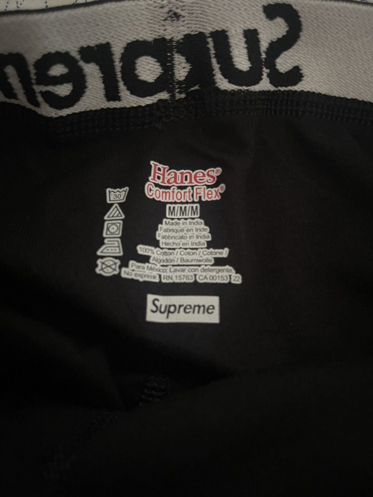 Hanes × Supreme Supreme x Hanes Boxer Briefs Black (Single) size M Size 32 - 5 Thumbnail