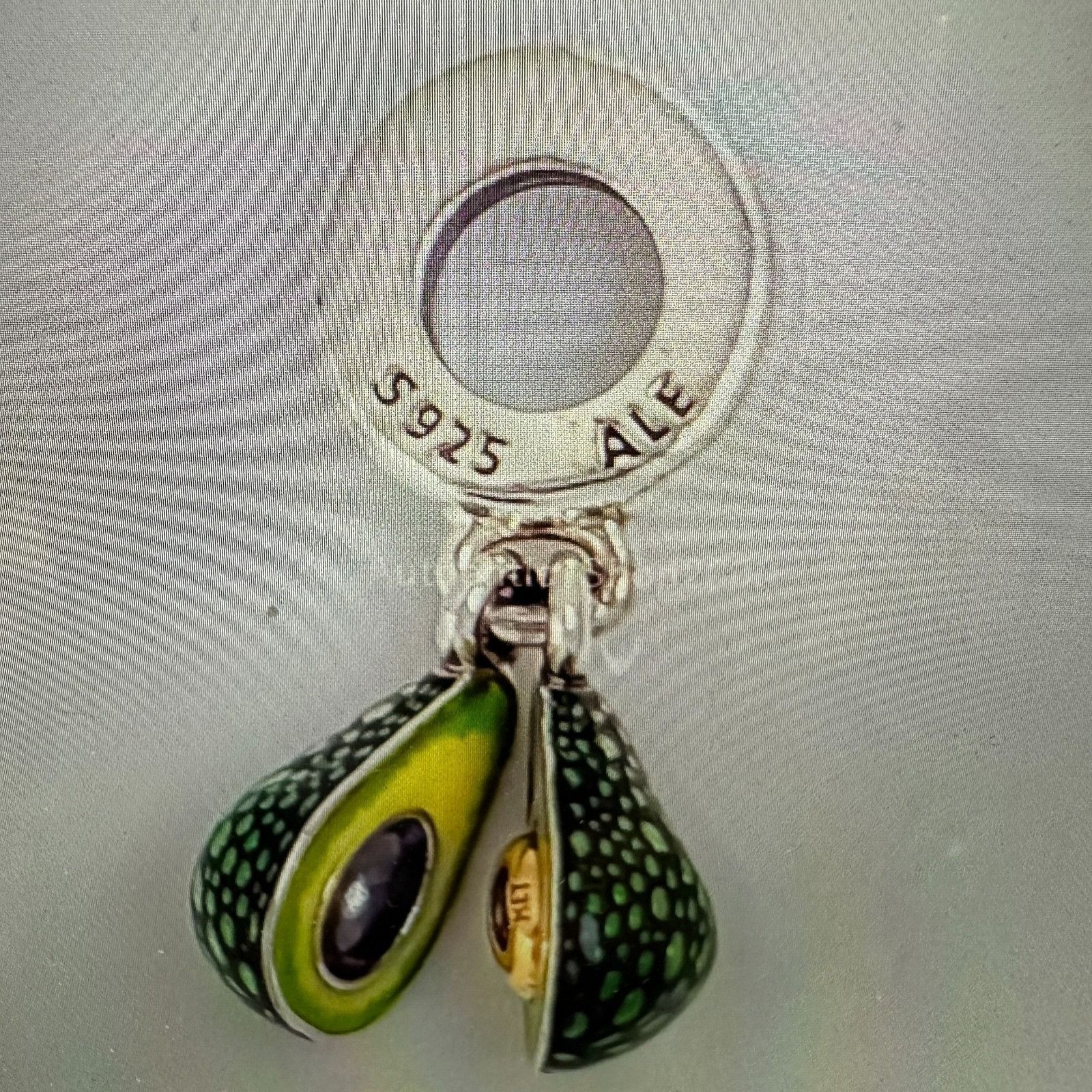 pandora Authentic Pandora Avocado Food Double Dangle Charm #763405C0 Size ONE SIZE - 2 Thumbnail