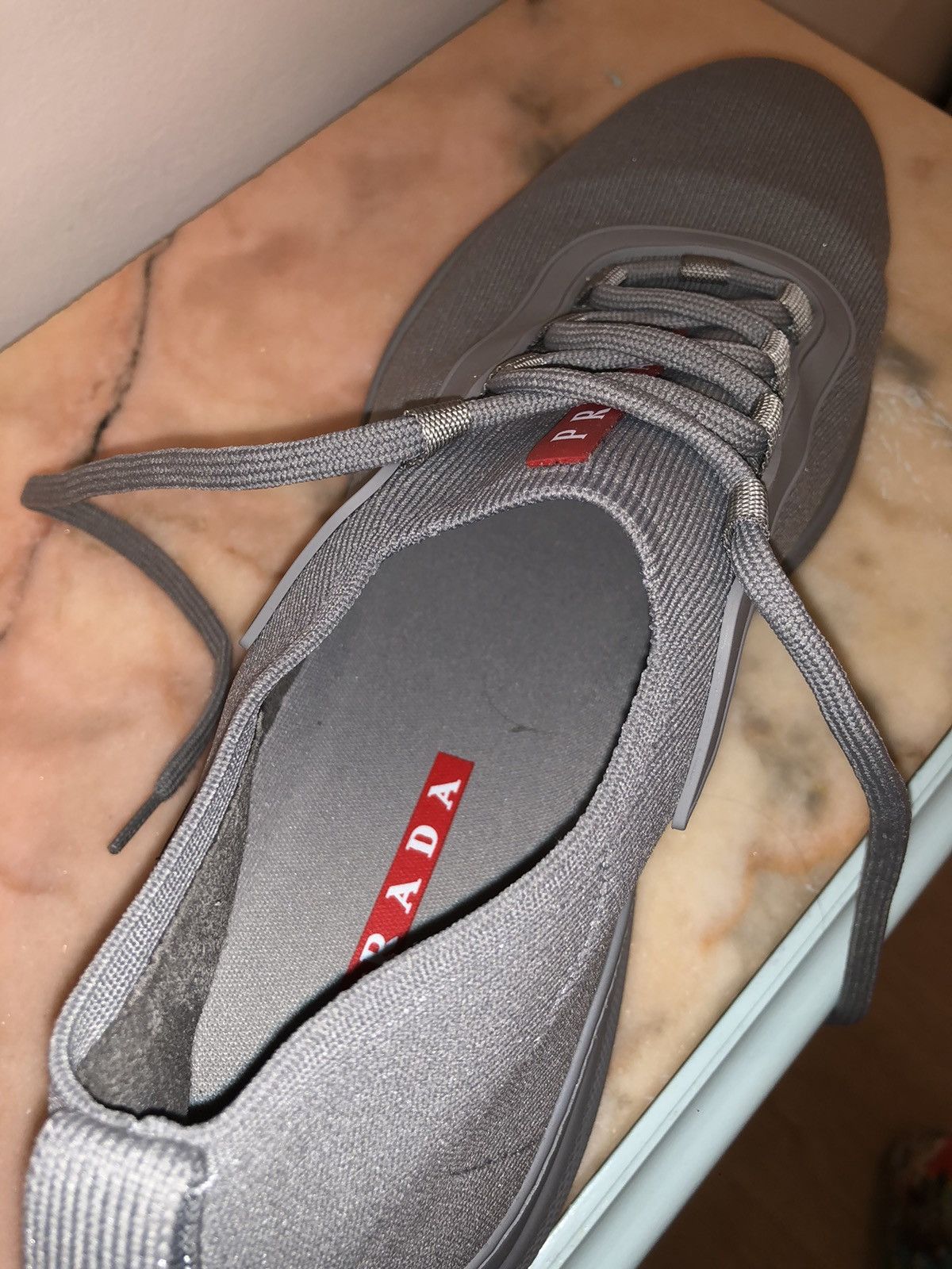 Prada Grey Prada Sneakers for Luna Rossa Size US 9 / EU 42 - 13 Thumbnail