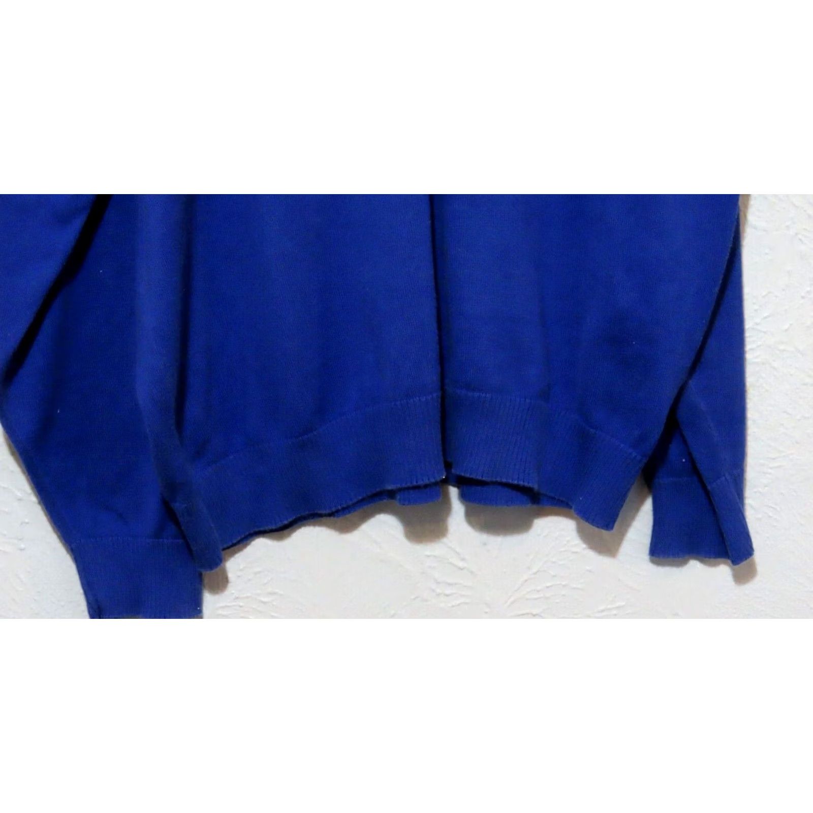 Lacoste Lacoste Mens Sweater 2XL Blue V-Neck Pullover Cotton Logo Casual Pullover Mens Size US XXL / EU 58 / 5 - 2 Thumbnail