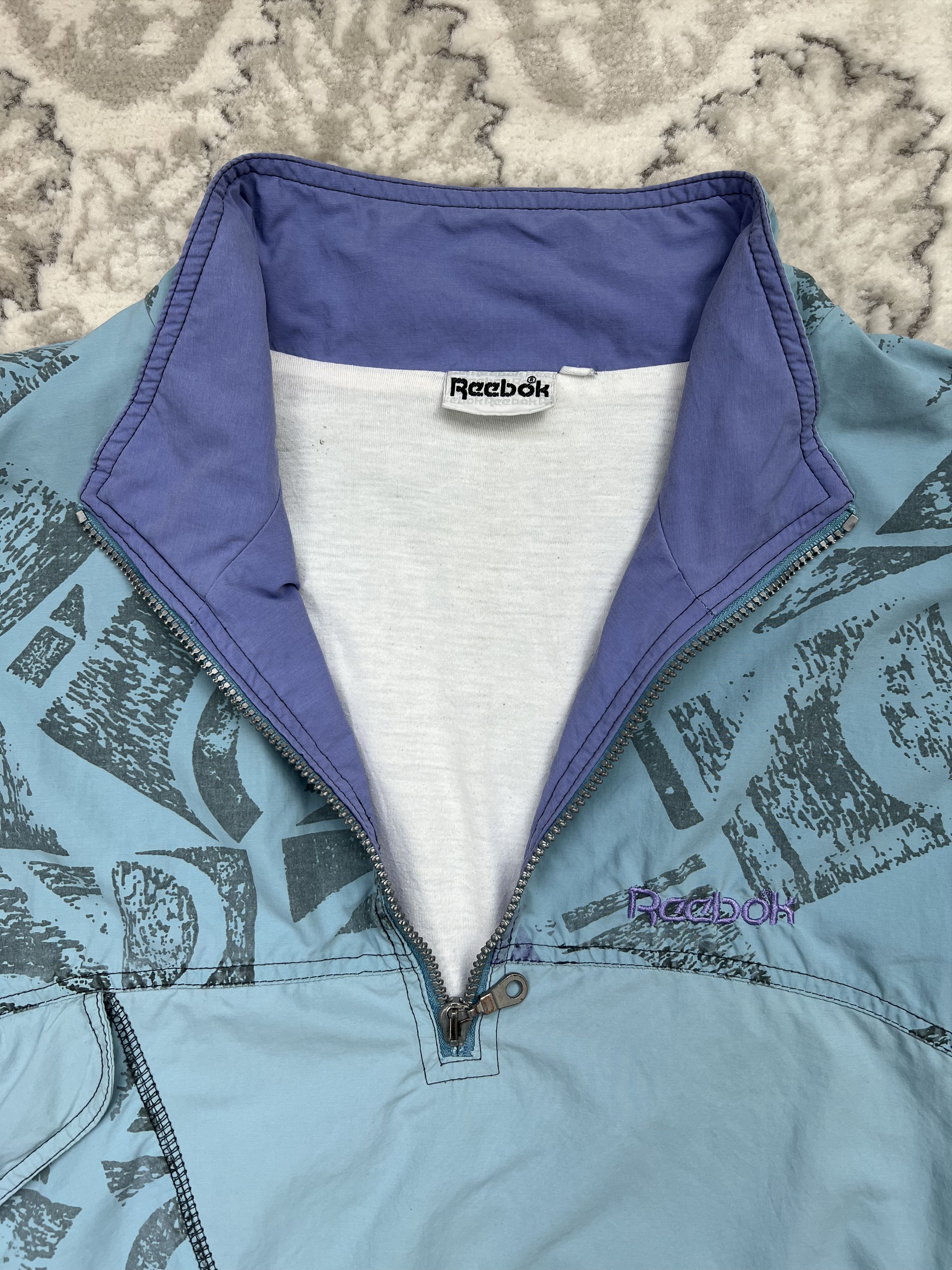 Reebok Vintage 90s Reebok Abstract Windbreaker Anorak Jacket Size US XL / EU 56 / 4 - 23 Thumbnail