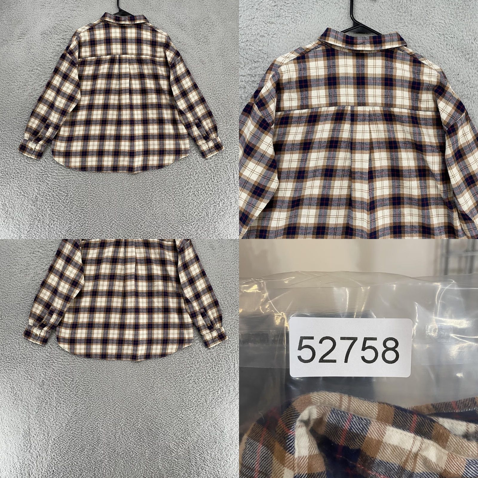 Uniqlo VINTAGE Uniqlo Popover Top Brown Plaid Cropped Cotton Womens Medium Shirt Size M / US 6-8 / IT 42-44 - 8 Thumbnail