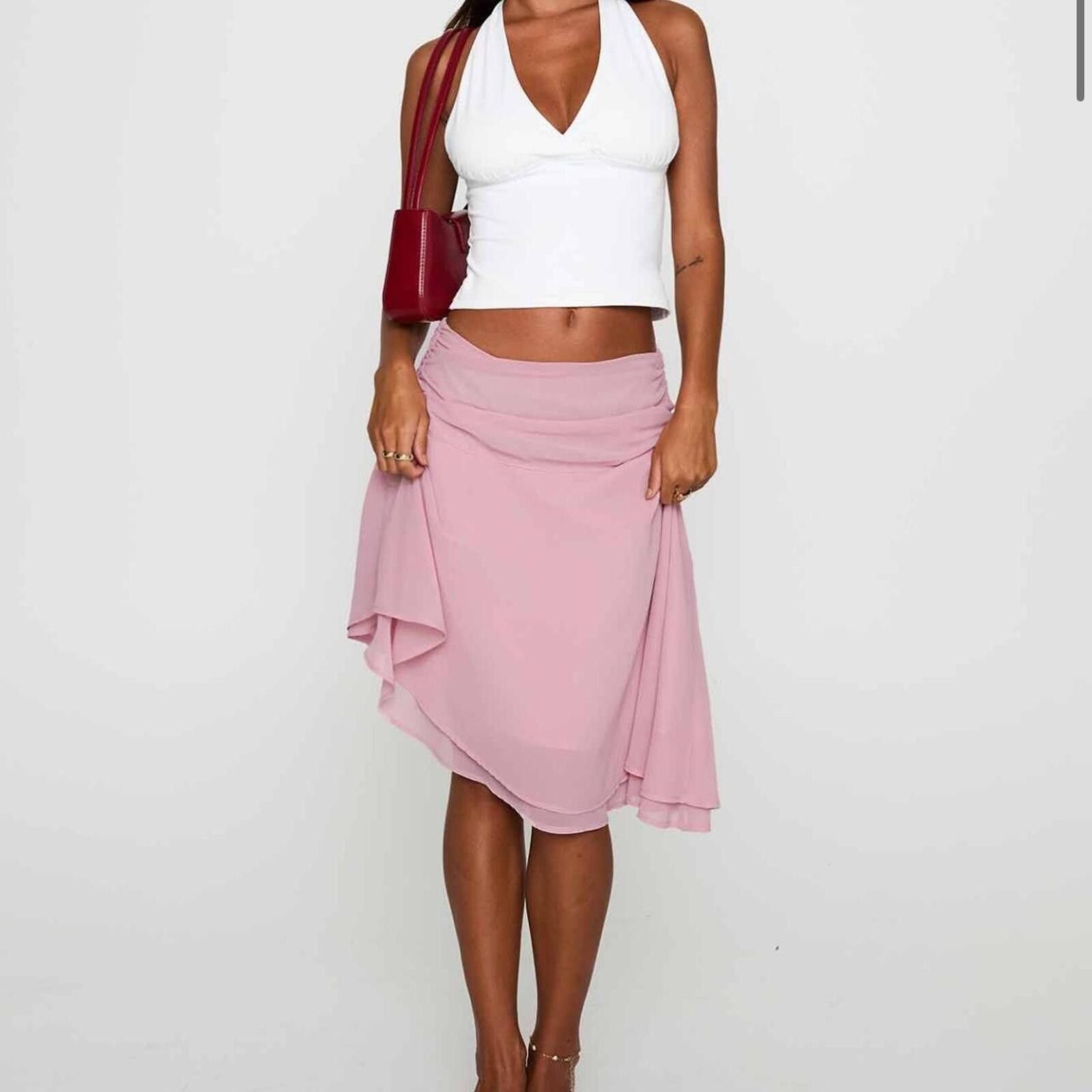Other Princess Polly Evanescence asymmetrical midi skirt Size 25" / US 0 / IT 36 - 2 Thumbnail