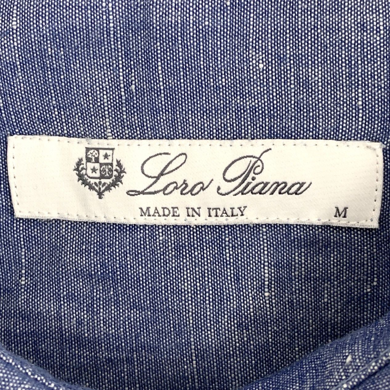 Loro Piana Loro Piana Dark Blue Collared Short Sleeve Shirt K26WX Size US M / EU 48-50 / 2 - 5 Thumbnail
