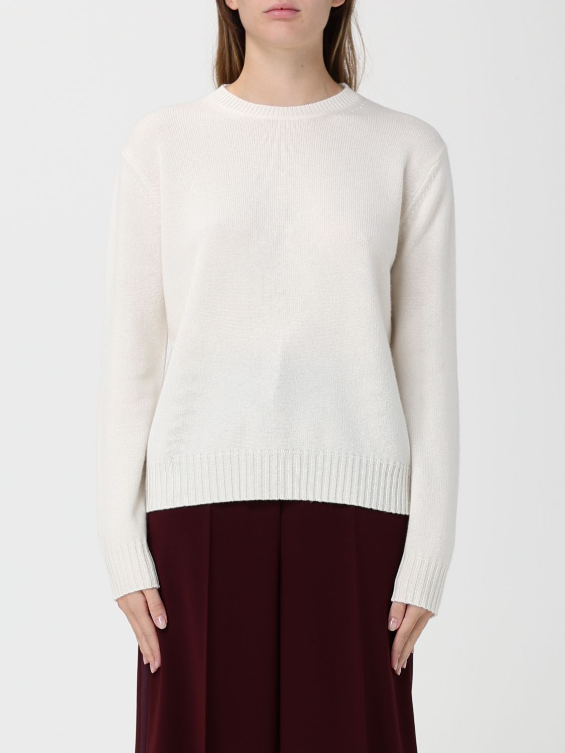 Max Mara Max Mara Sweater Woman White Size L / US 10 / IT 46 - 1 Thumbnail