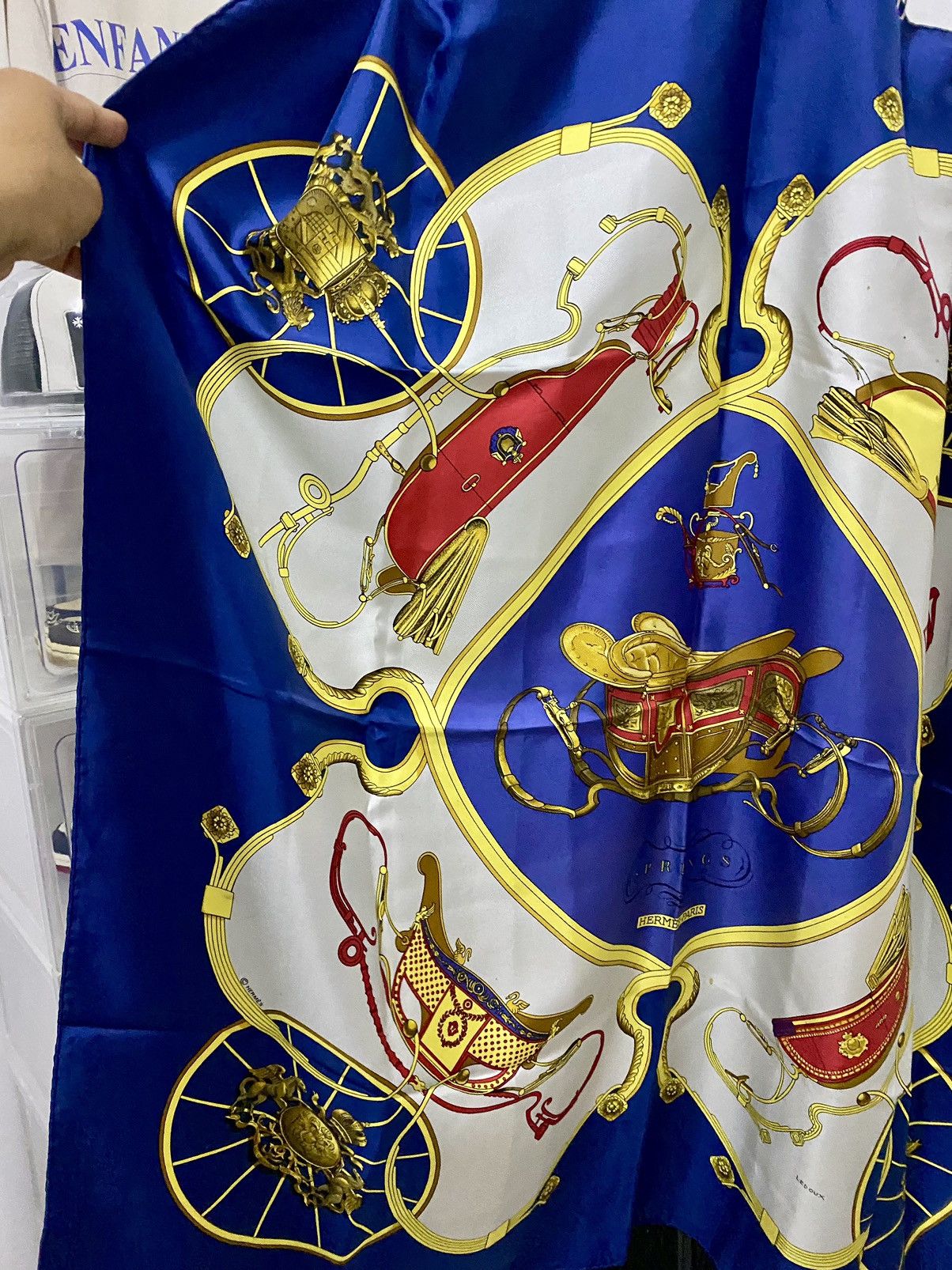 Hermes Hermes Silk Scarf 90, ‘SPRINGS’ Le Laisser by Philipe Ledoux Size ONE SIZE - 3 Thumbnail