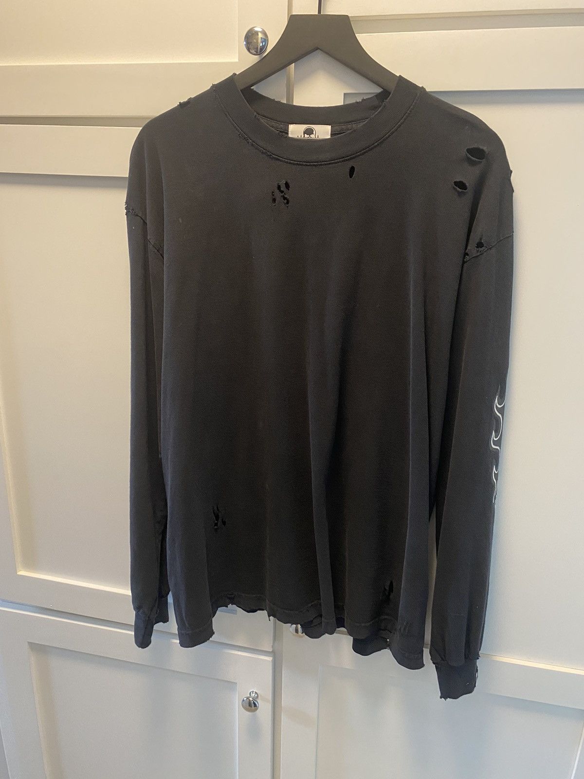 image of Warren Lotas Long Sleeve Serenity Shirt in Black, Men's (Size Large)