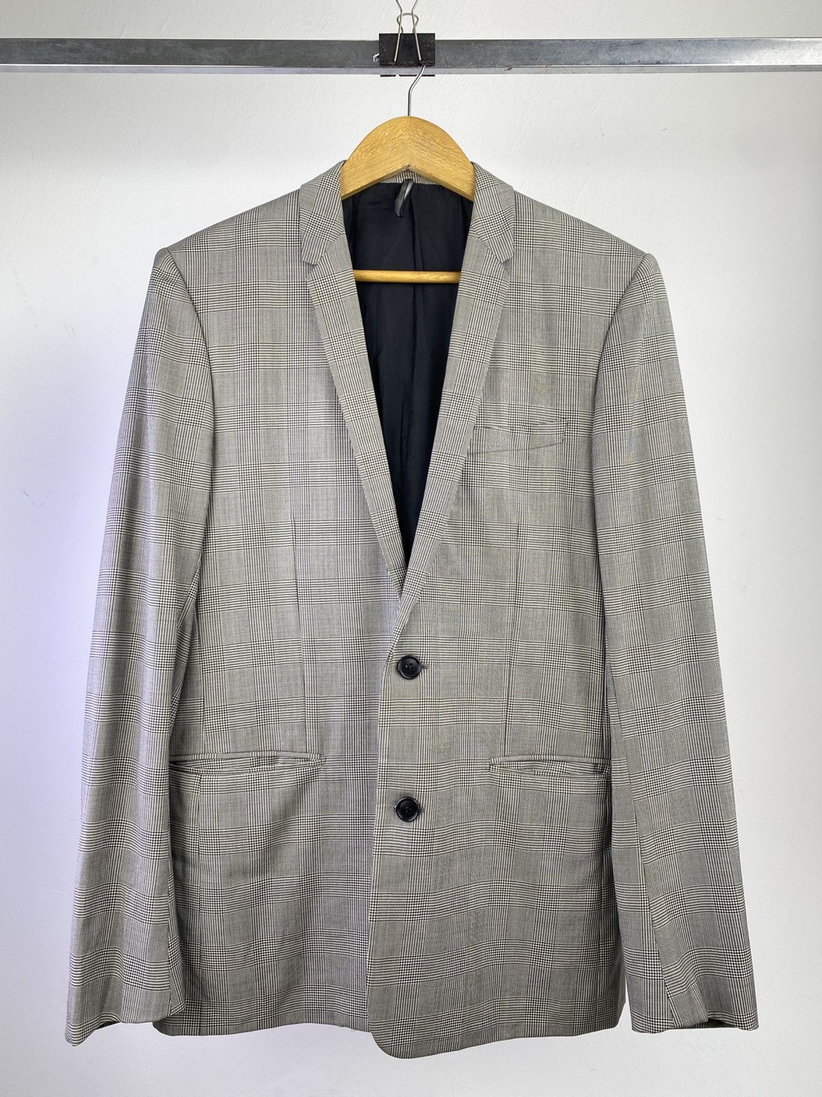Dior Dior Homme Wool Blazer Check Pattern Tailored Italy 2010s Size 36R - 1 Thumbnail