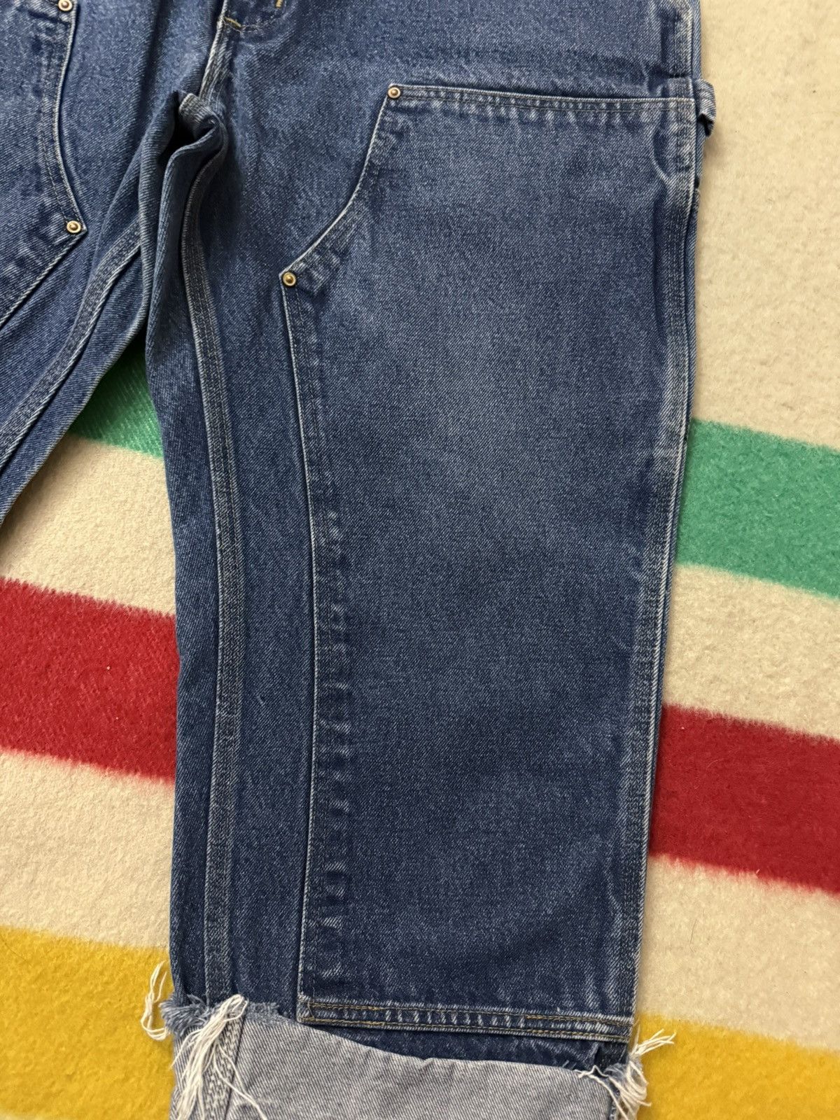 Carhartt Vintage 90s Carhartt Denim Double Knee 38 Wide Leg Jeans Size US 38 / EU 54 - 7 Thumbnail