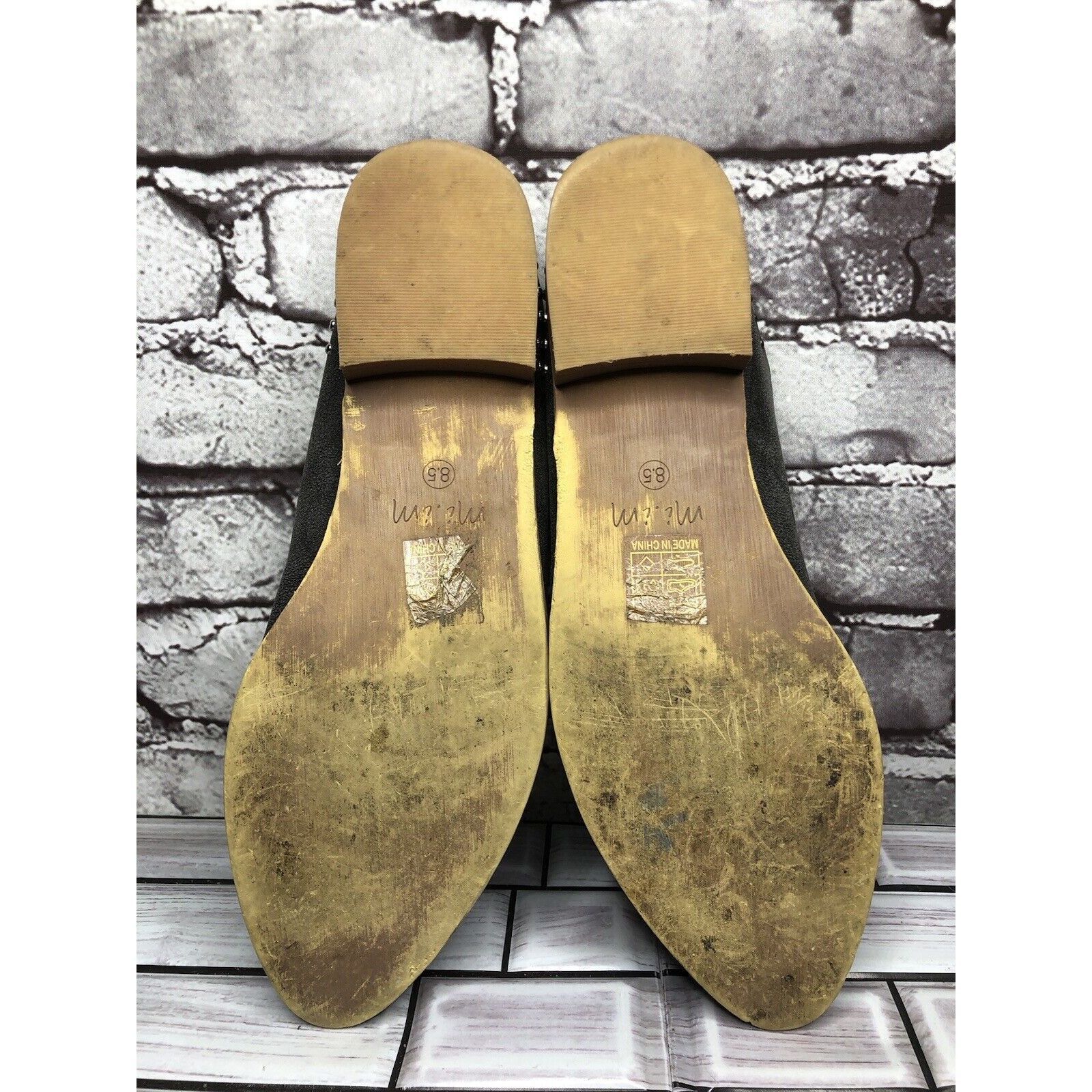 Other Mi.iM Suede Leather Studded Kiltie Loafer Slip On Mules Flat Size US 7.5 / IT 37.5 - 11 Thumbnail