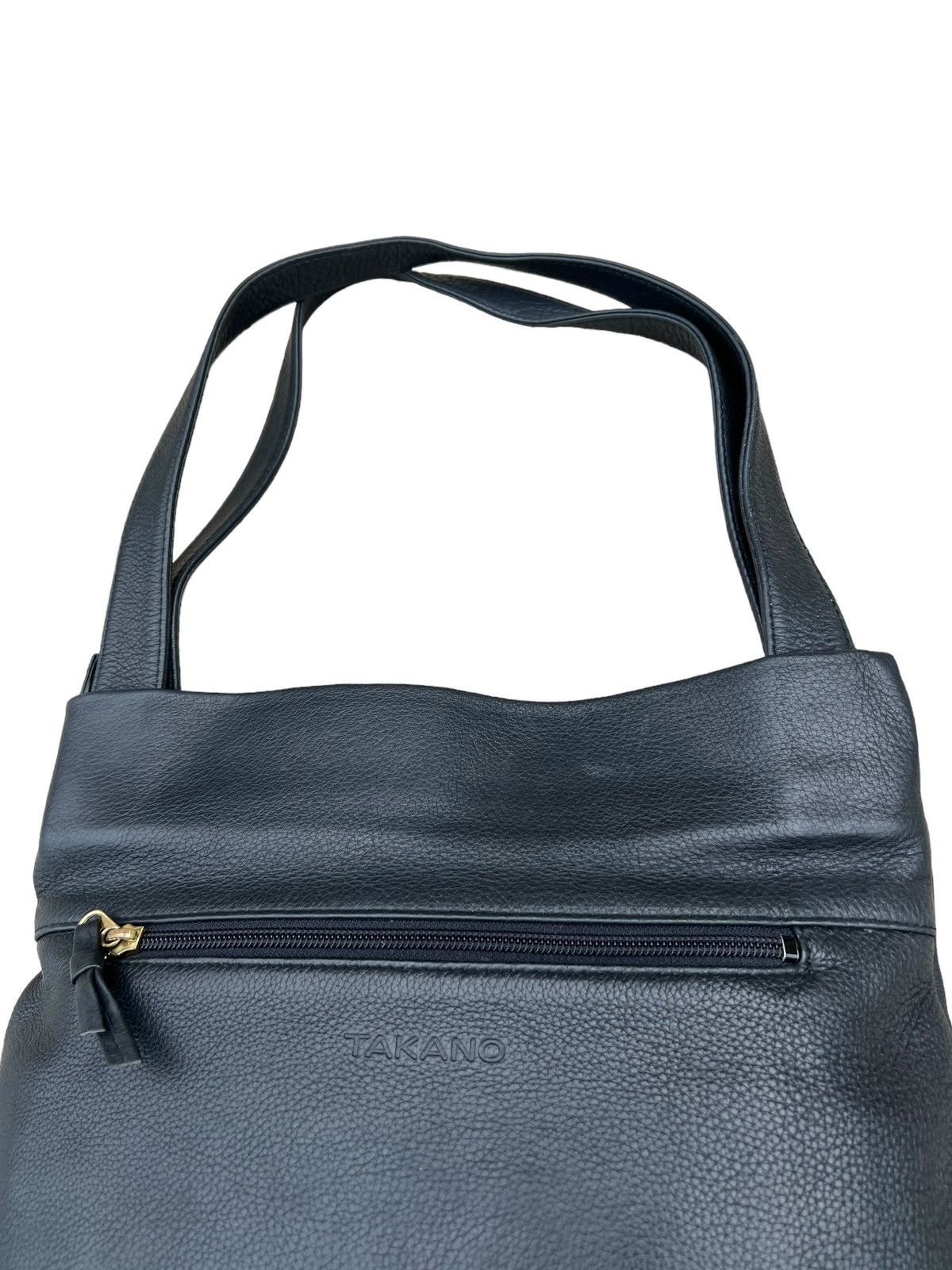 Leather TAKANO Japan Black Leather Asymmetrical Tote Bag Size ONE SIZE - 9 Thumbnail